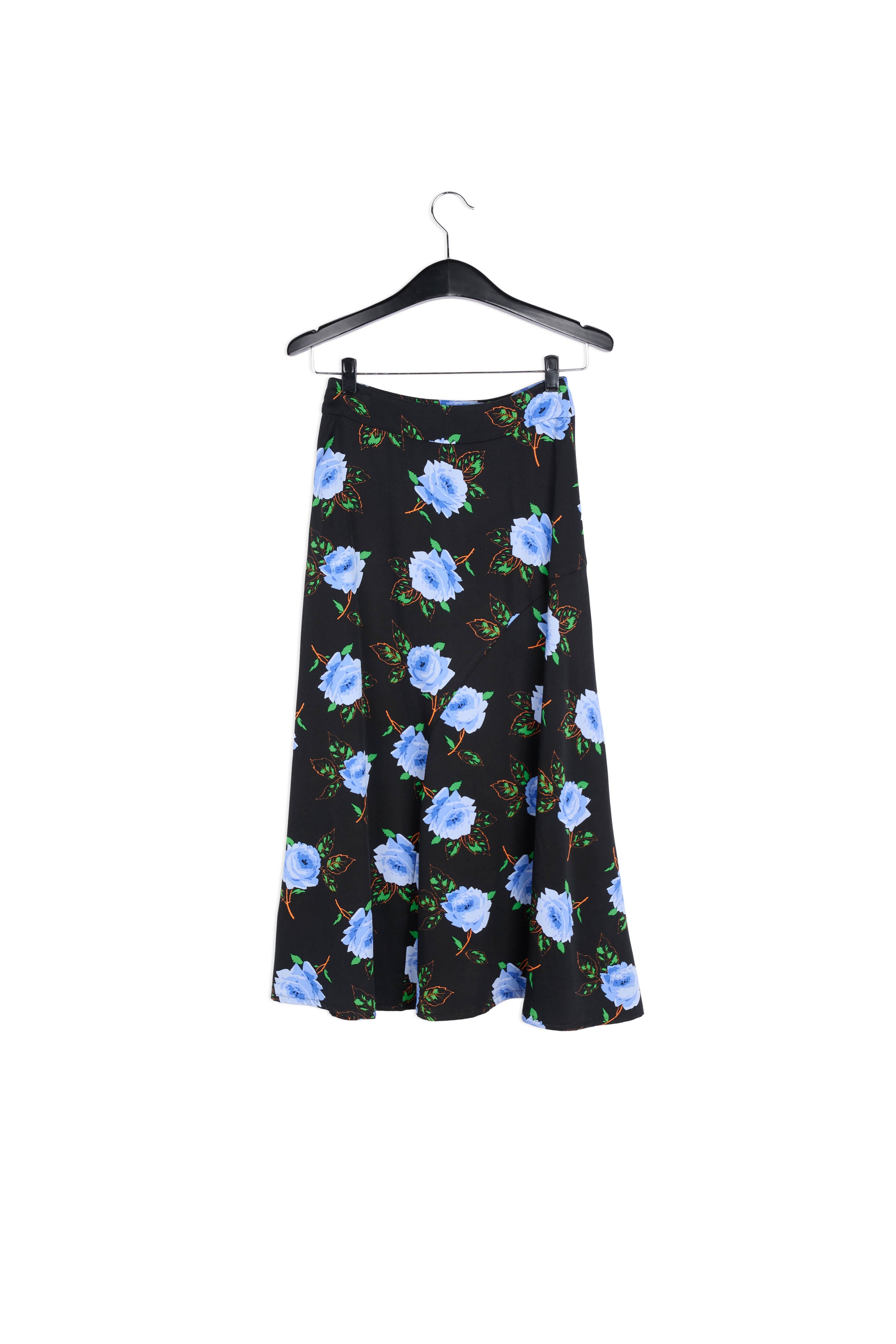 Jupe midi en biais foncée à imprimé floral RE—SSENTIEL | Essentiel second hand