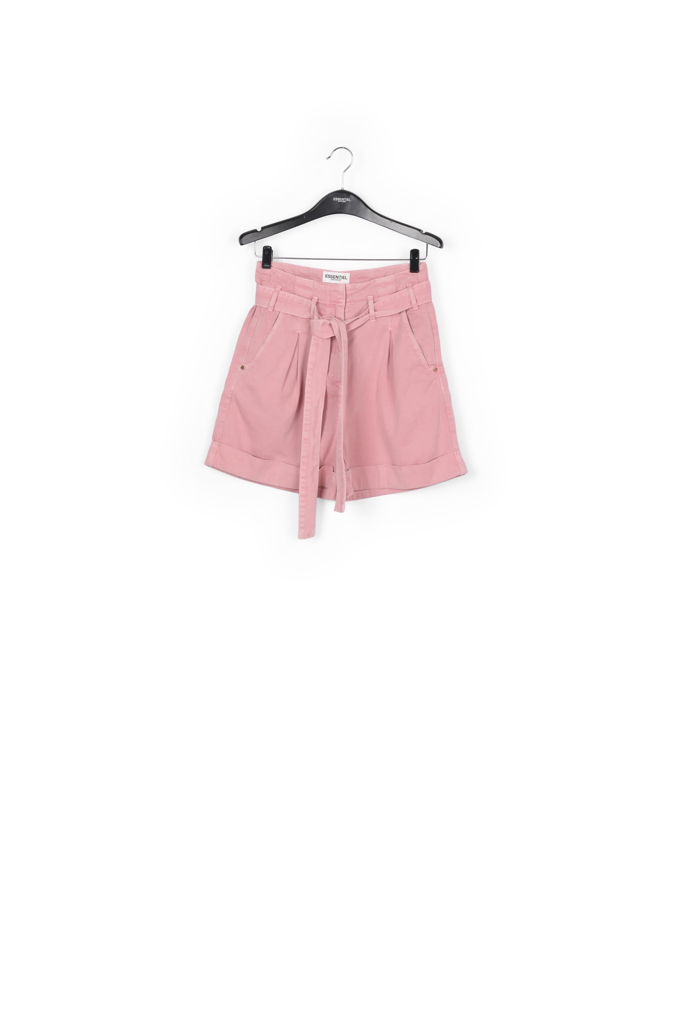 Short en jean vieux rose avec ceinture RE—SSENTIEL | Essentiel second hand