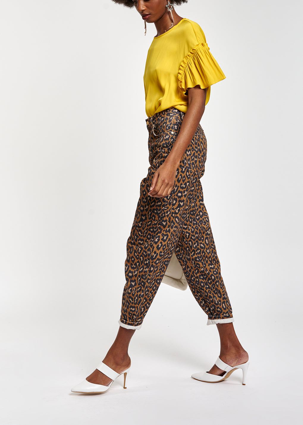 Print high waist denim RE—SSENTIEL | Essentiel second hand