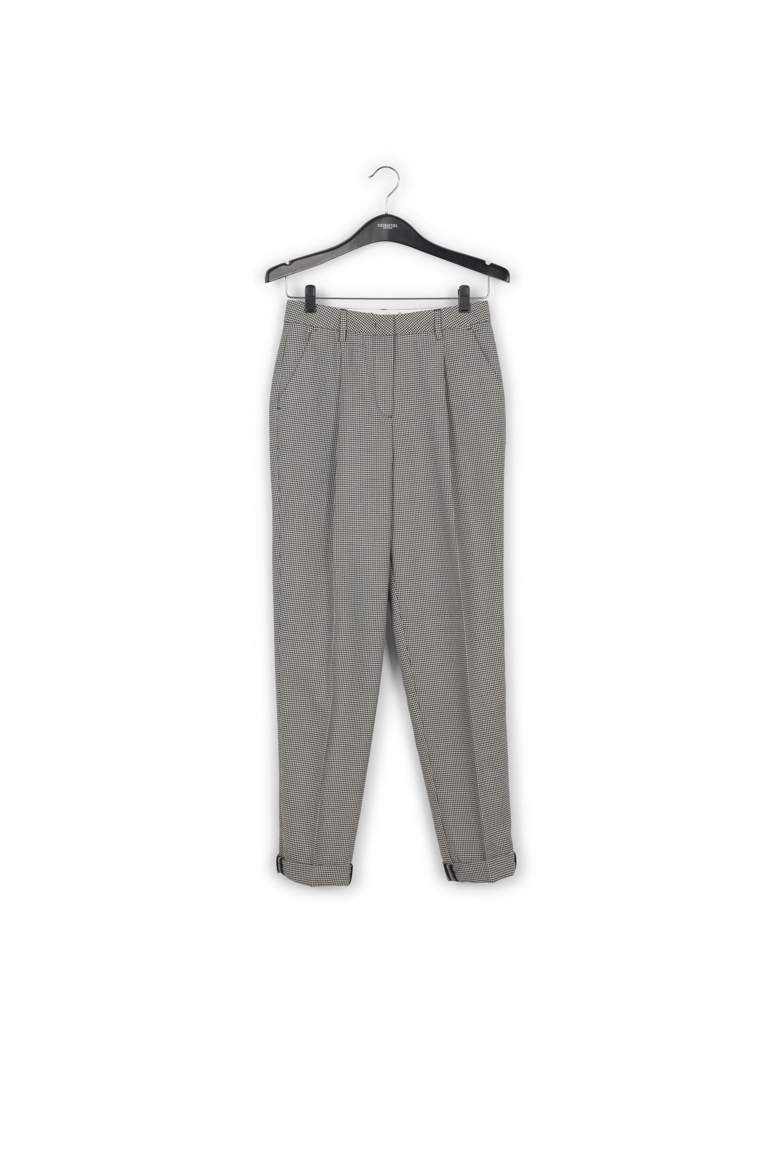 Loose-fit houndstooth high-waist pants RE—SSENTIEL | Essentiel second hand