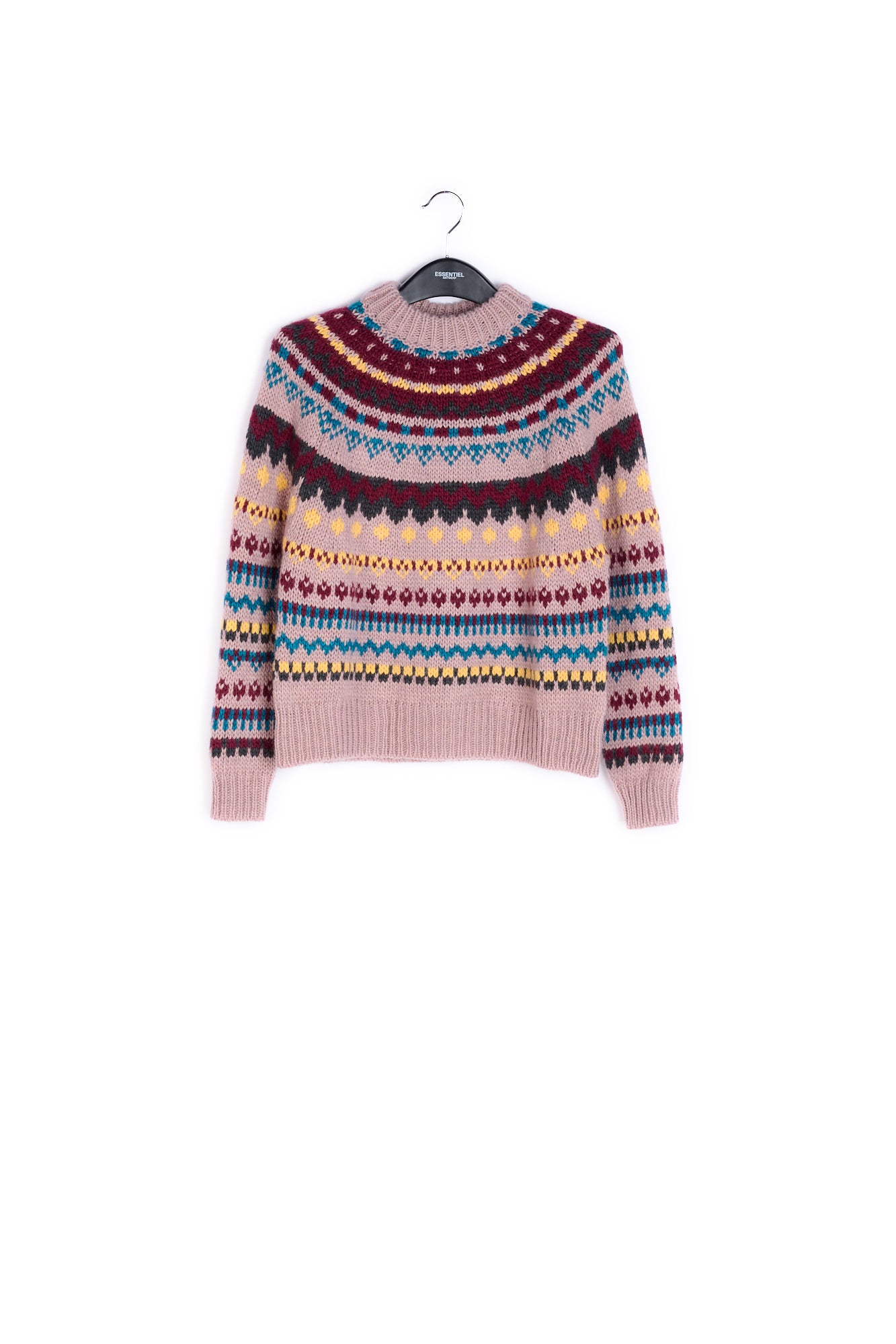 Multicolored knit with high collar RE—SSENTIEL | Essentiel second hand
