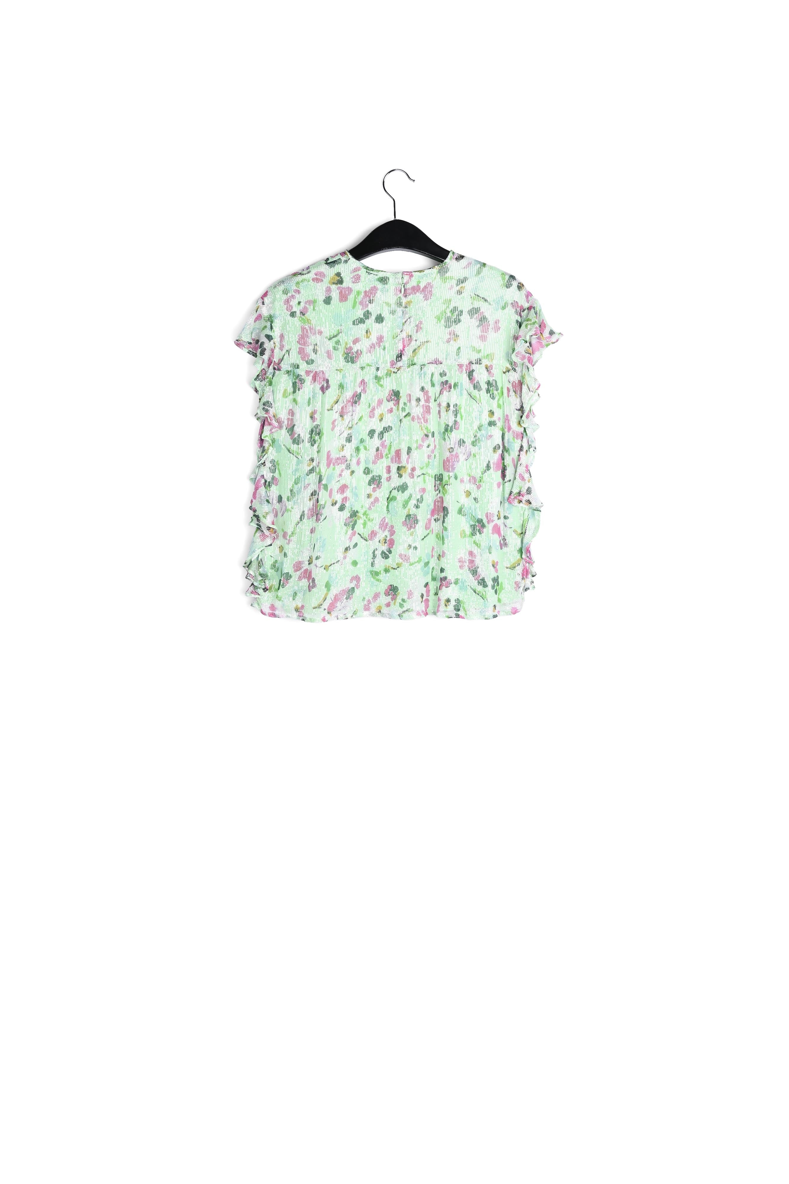 Mint green floral-print top RE—SSENTIEL | Essentiel second hand