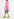 Robe chemise oversize en coton rose Faume - seconde main
