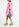 Pink cotton oversized knee-length shirt dress Faume - seconde main