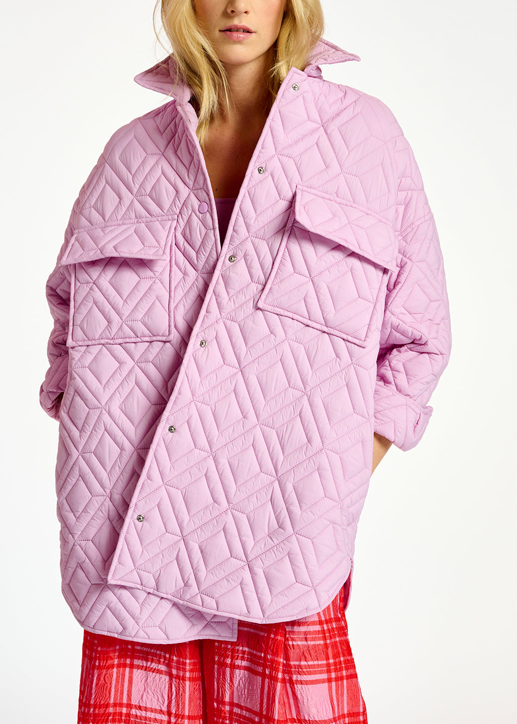 Lilac quilted jacket RE—SSENTIEL | Essentiel second hand