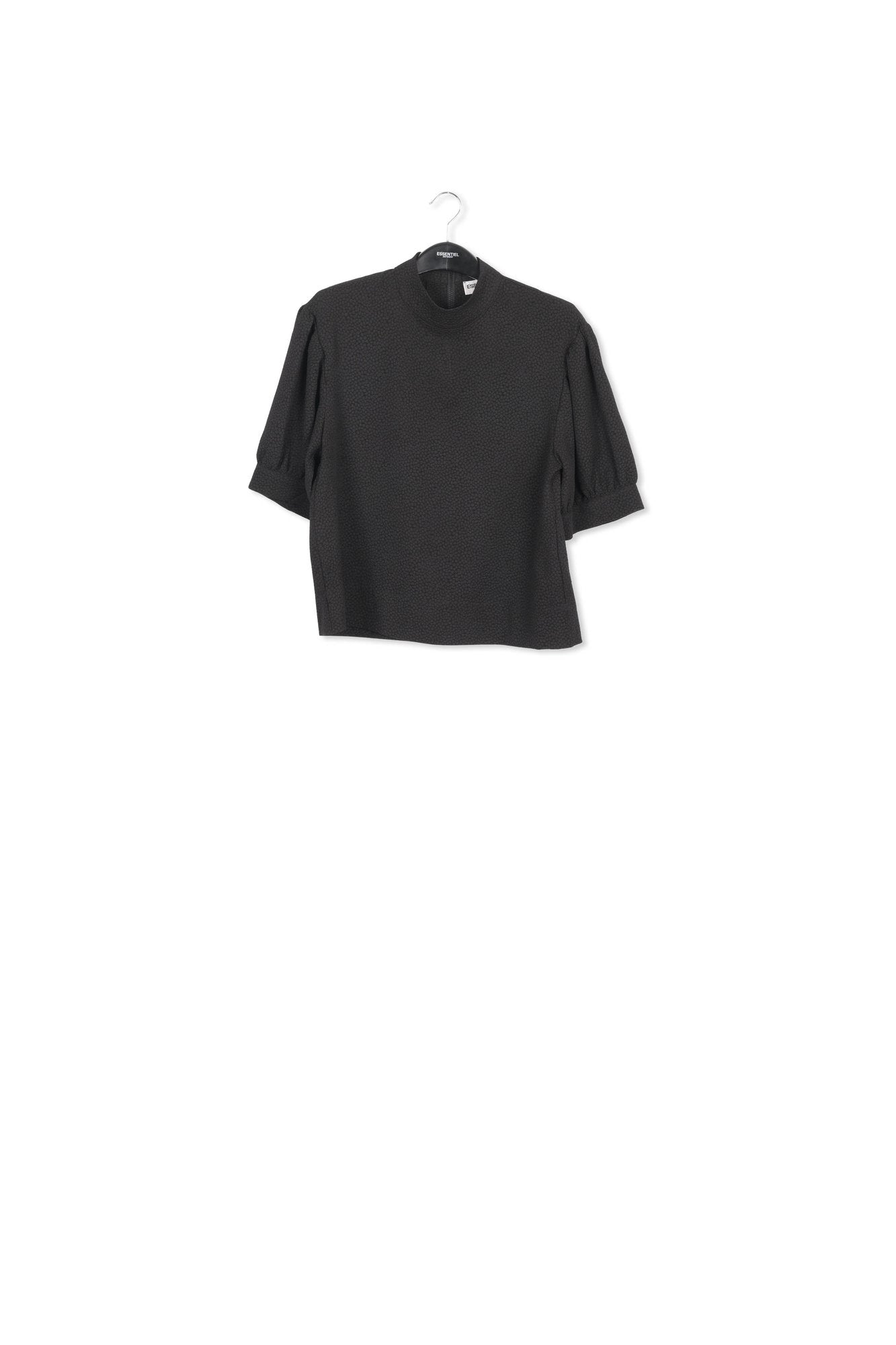 Black top with puffed sleeves RE—SSENTIEL | Essentiel second hand