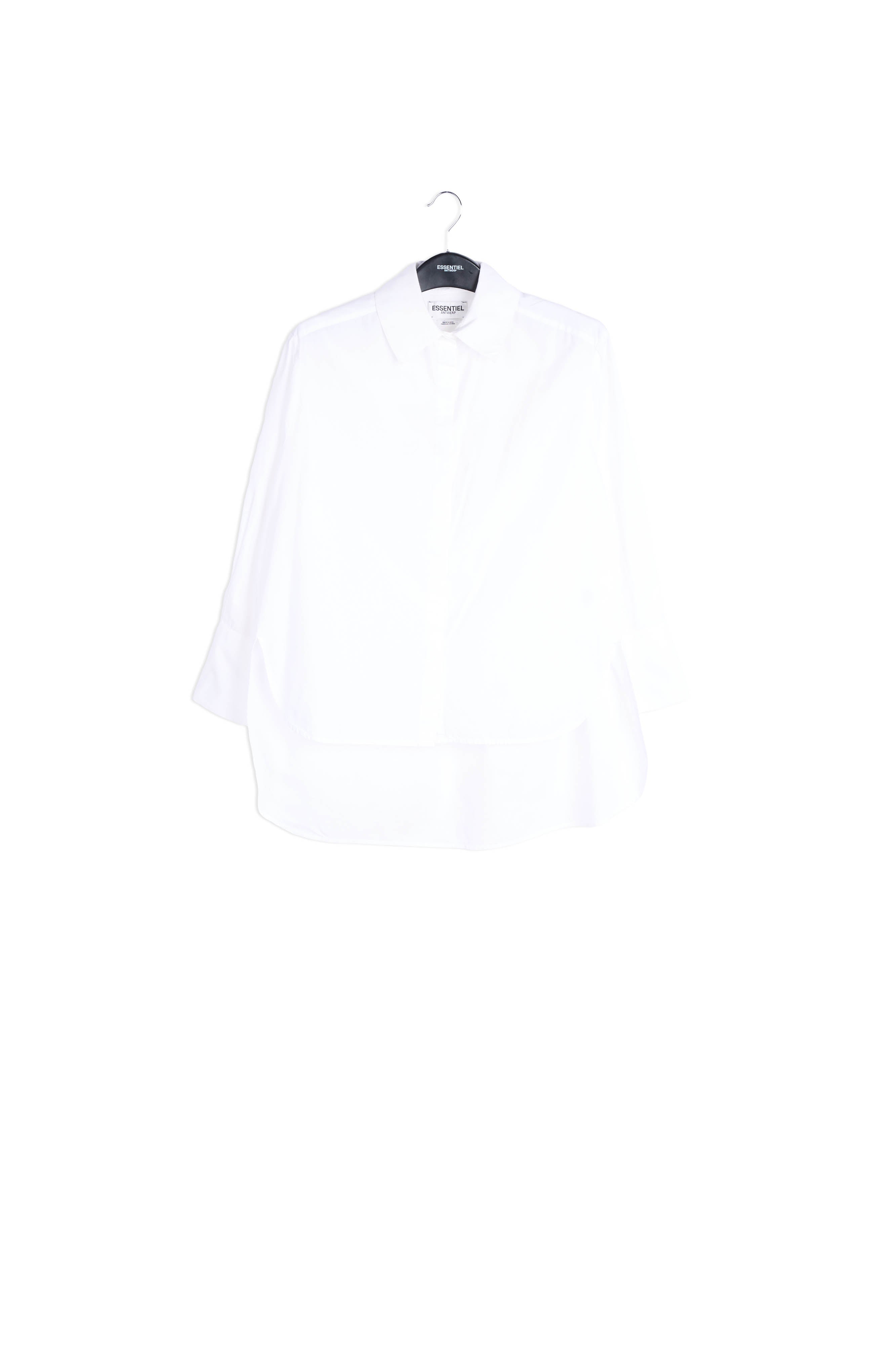 White oversized-fit cotton shirt RE—SSENTIEL | Essentiel second hand