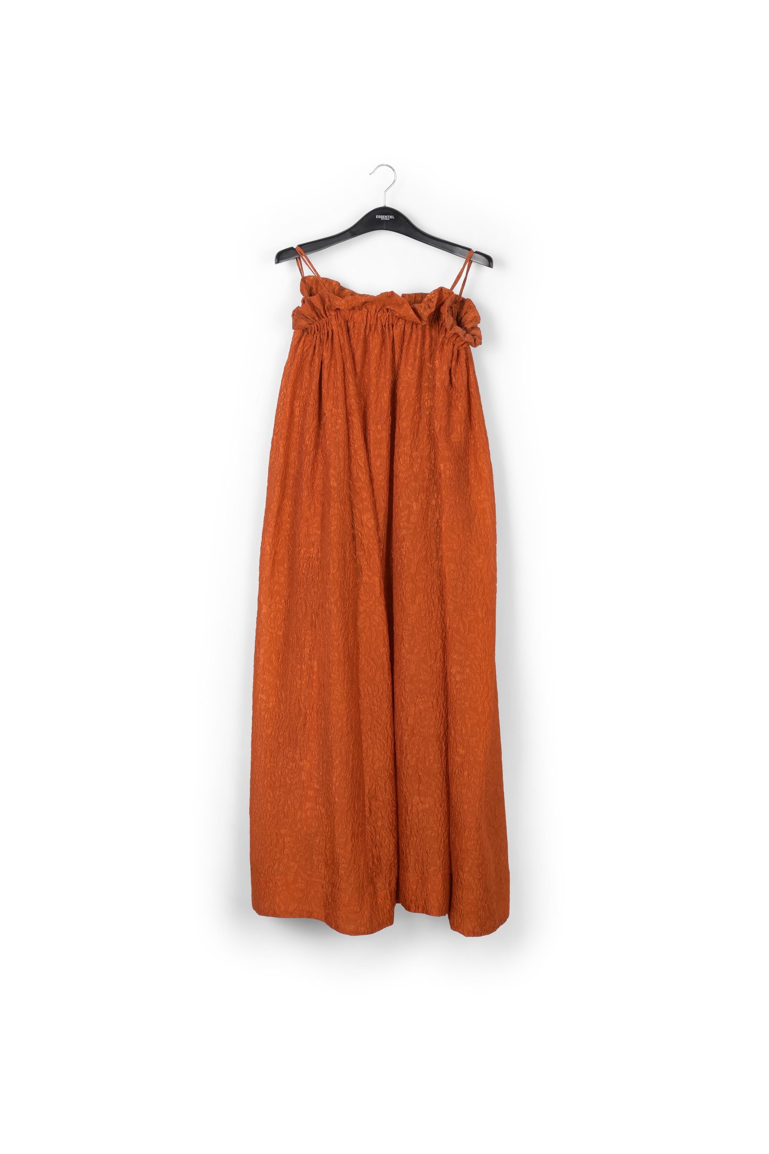 Maxi robe bronze en jacquard fleuri RE—SSENTIEL | Essentiel second hand