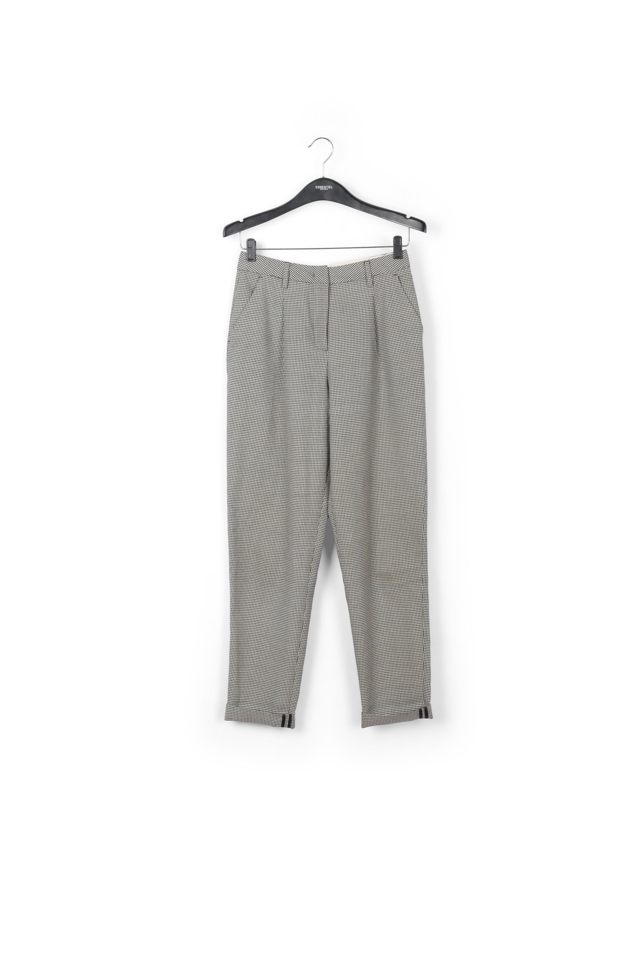 Loose-fit houndstooth high-waist pants RE—SSENTIEL | Essentiel second hand