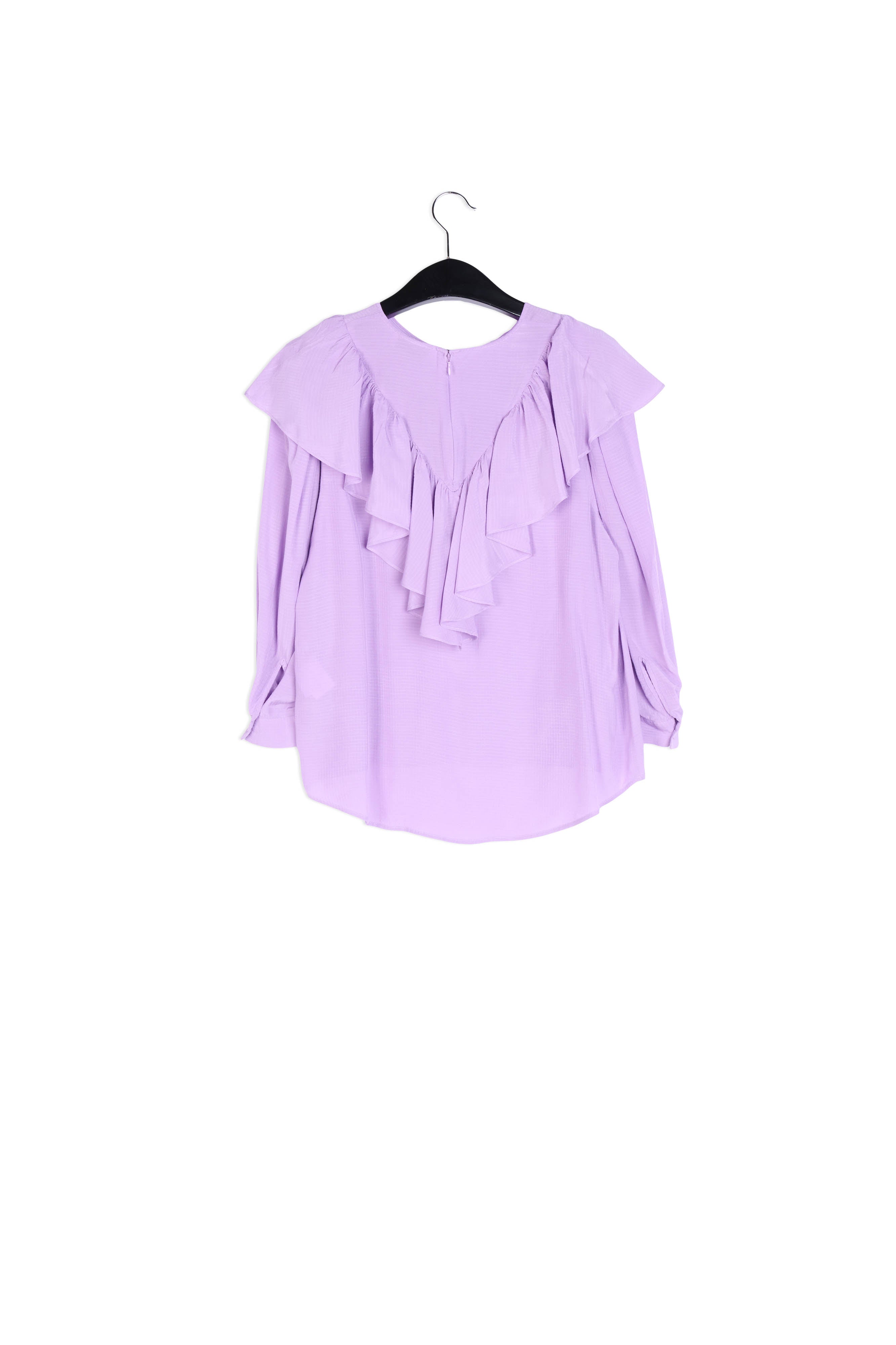 Lilac fluid loose-fit top with ruffles RE—SSENTIEL | Essentiel second hand