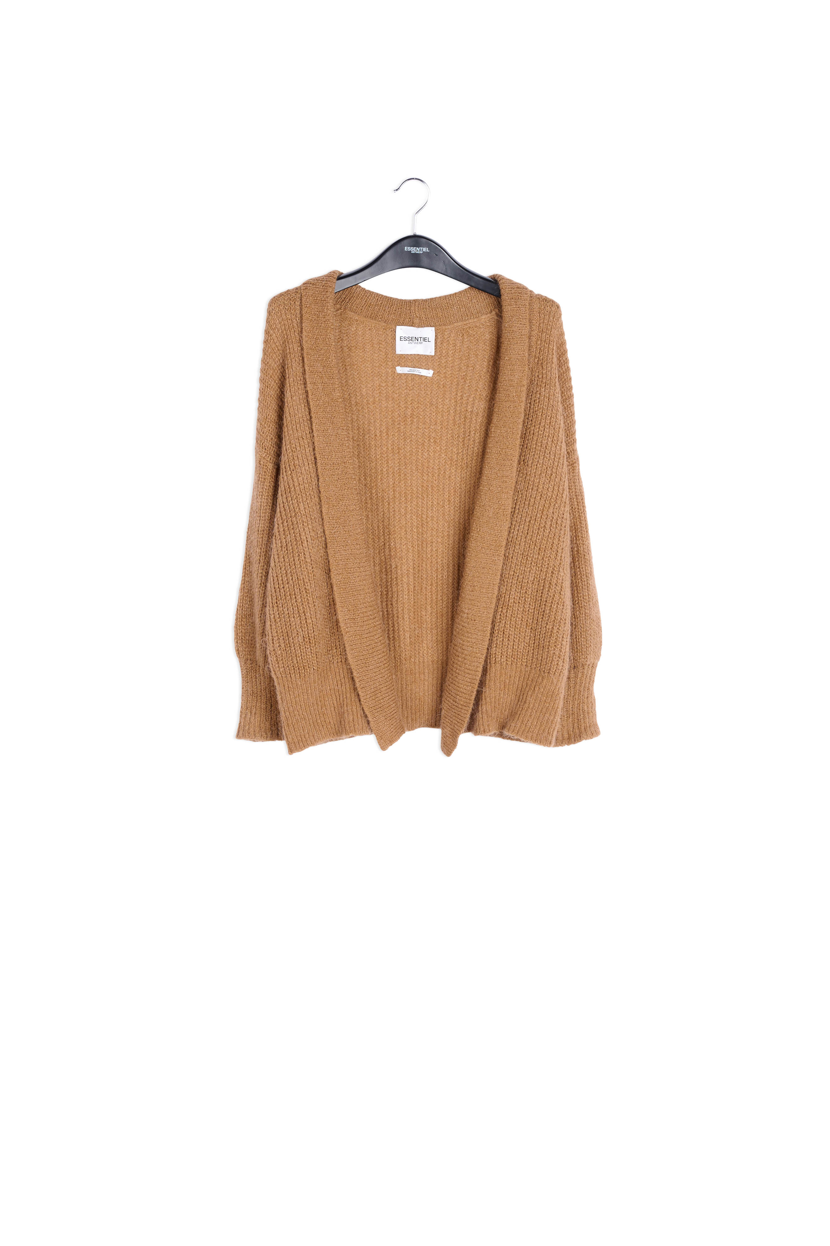 Light brown shawl collar cardigan RE—SSENTIEL | Essentiel second hand