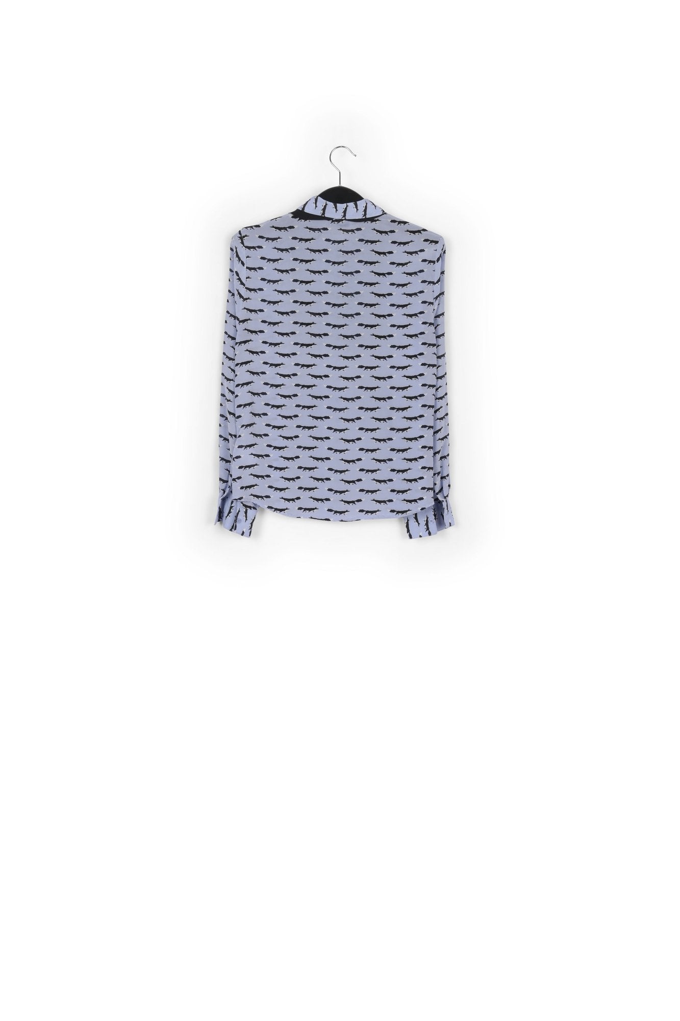 Blue shirt with fox print and bow RE—SSENTIEL | Essentiel second hand