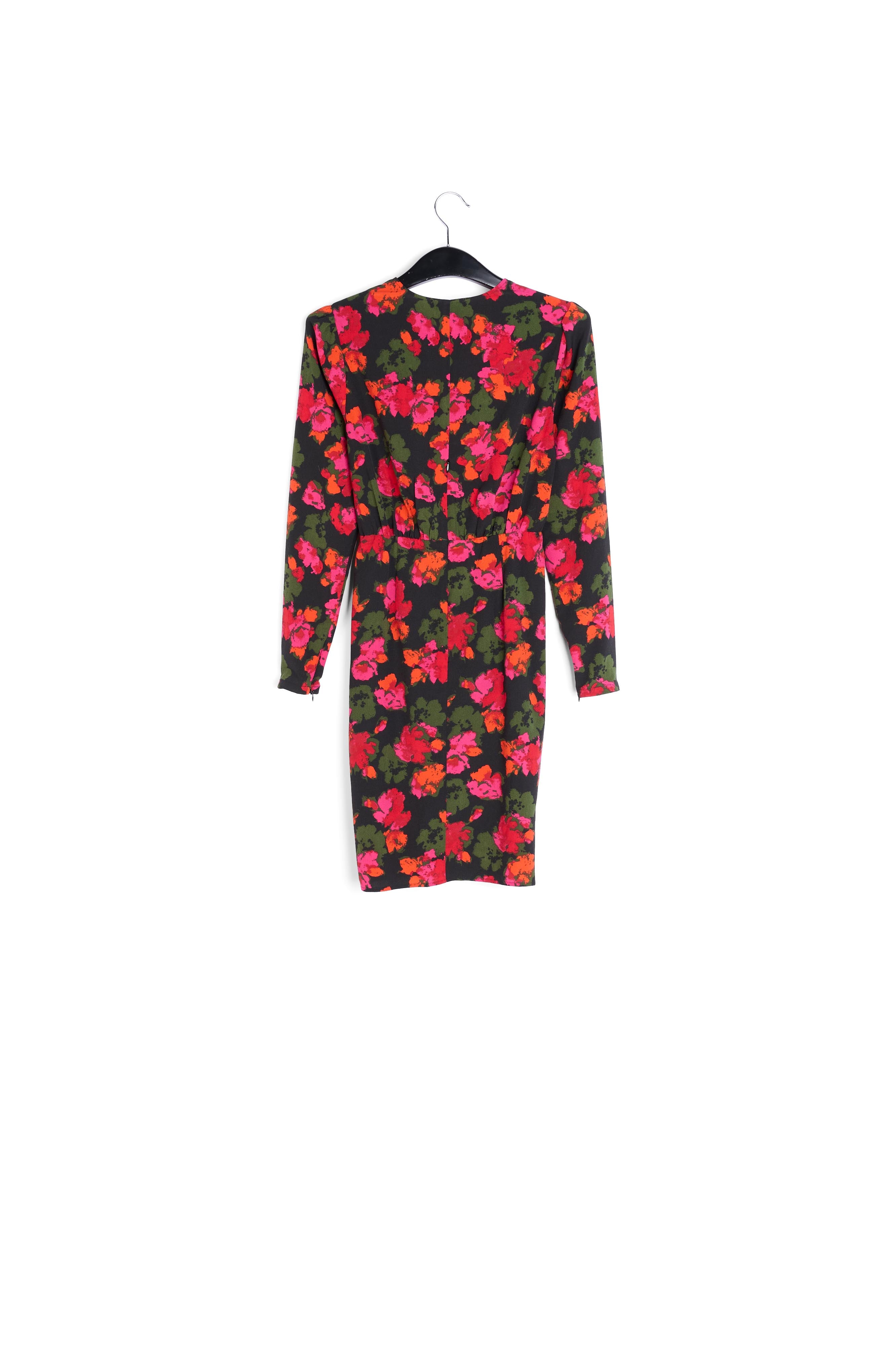 Black and red wrap effect midi dress RE—SSENTIEL | Essentiel second hand