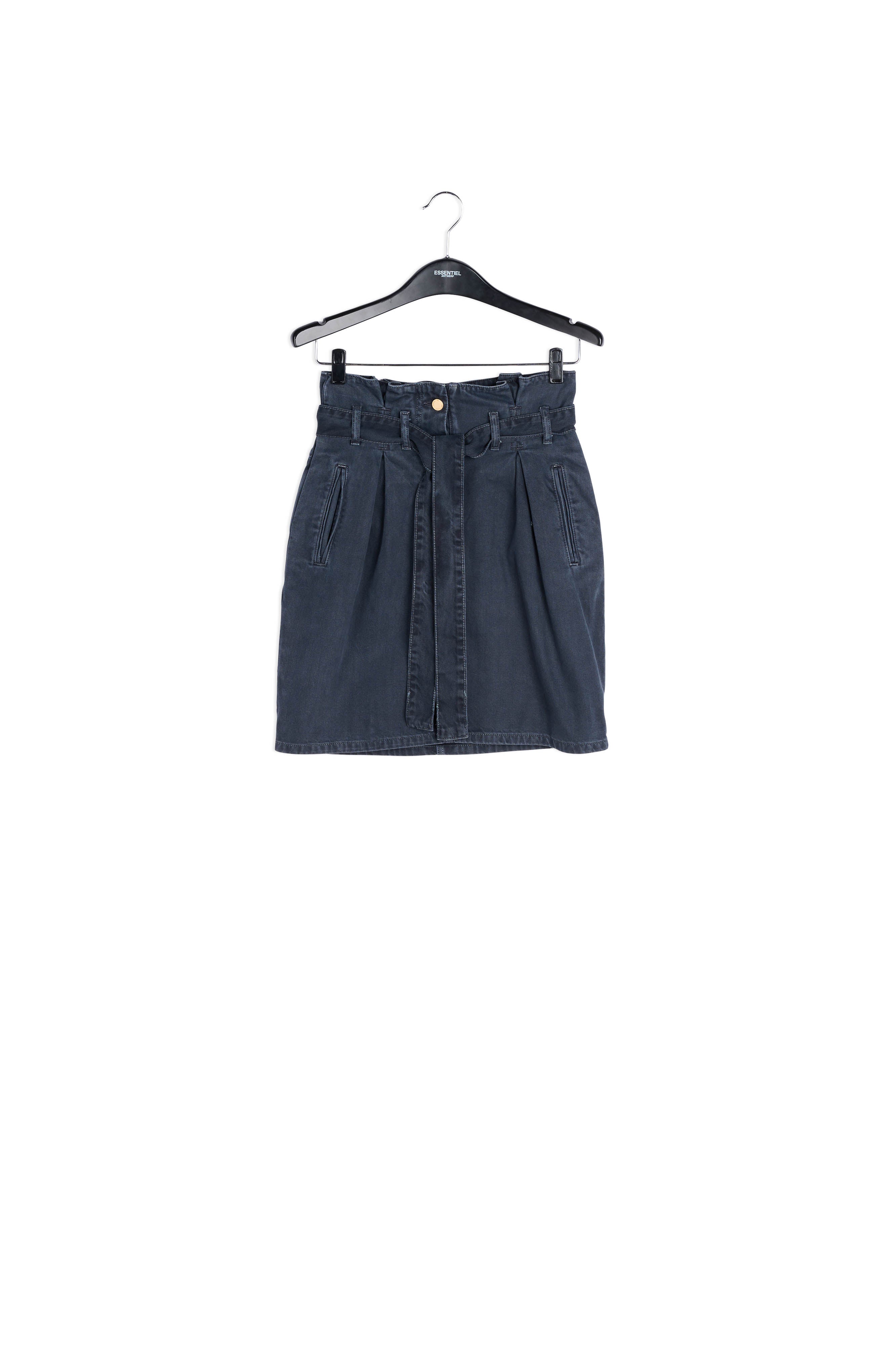 Minijupe noire à taille haute RE—SSENTIEL | Essentiel second hand