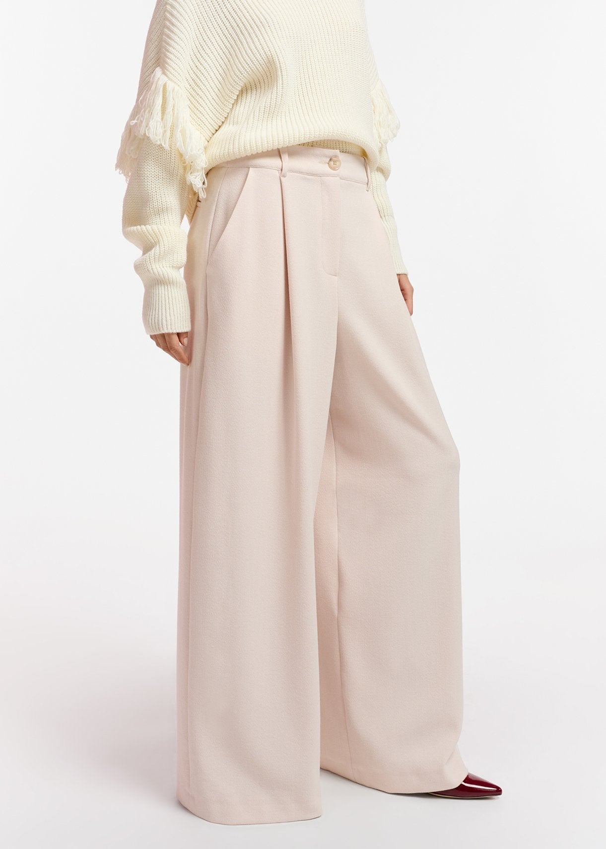 Off-white wide-leg pants RE—SSENTIEL | Essentiel second hand