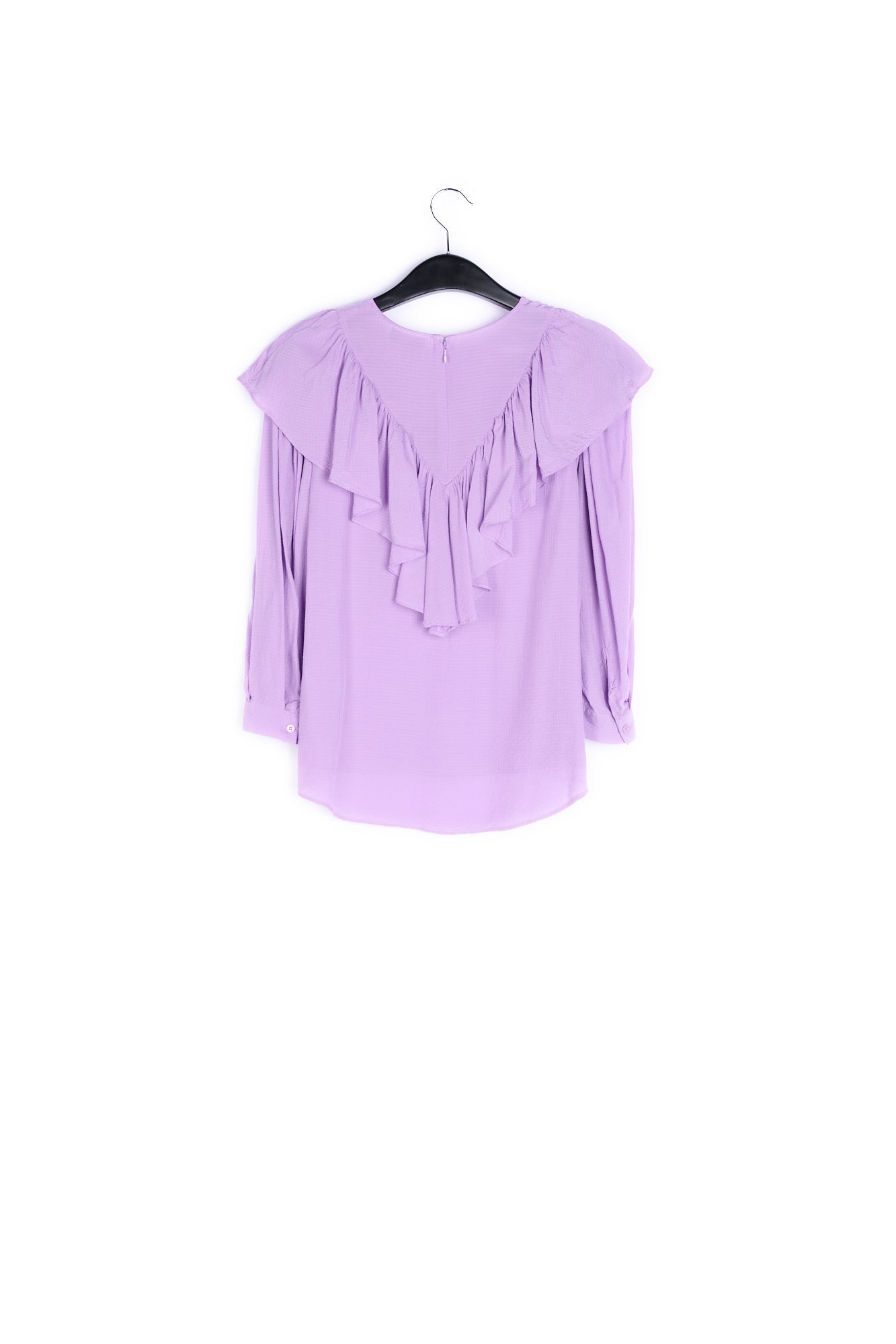 Lilac fluid loose-fit top with ruffles RE—SSENTIEL | Essentiel second hand