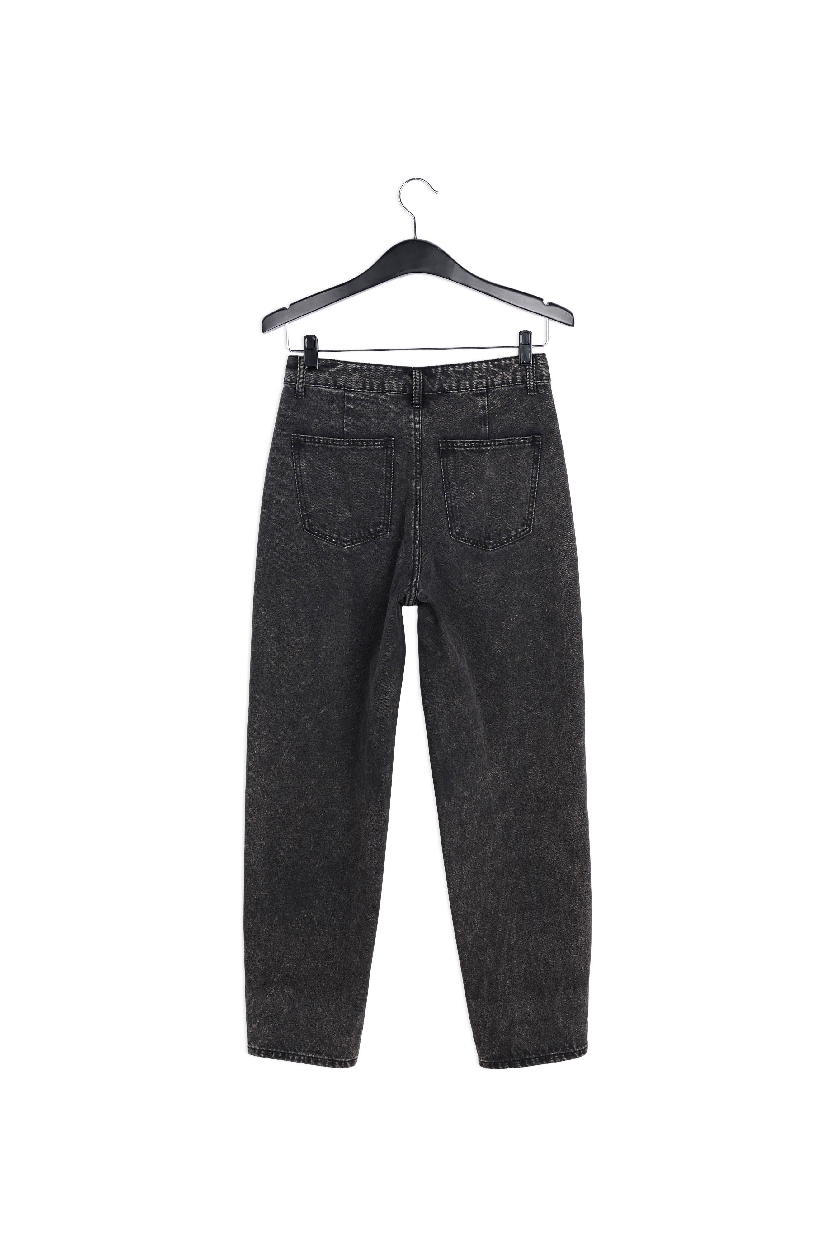 Dark grey high-rise tapered jeans RE—SSENTIEL | Essentiel second hand