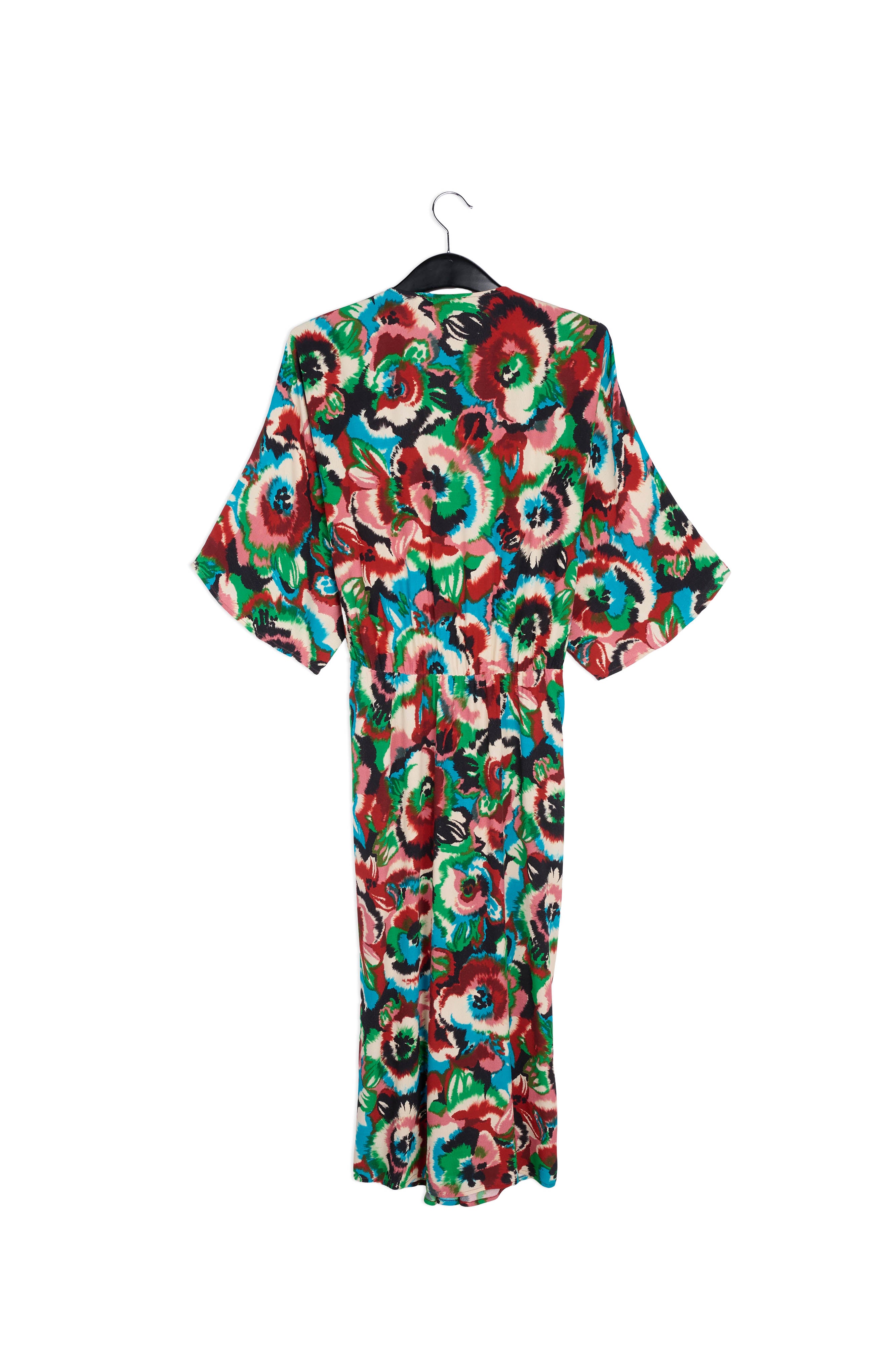 Multicolor kimono dress with floral print RE—SSENTIEL | Essentiel second hand