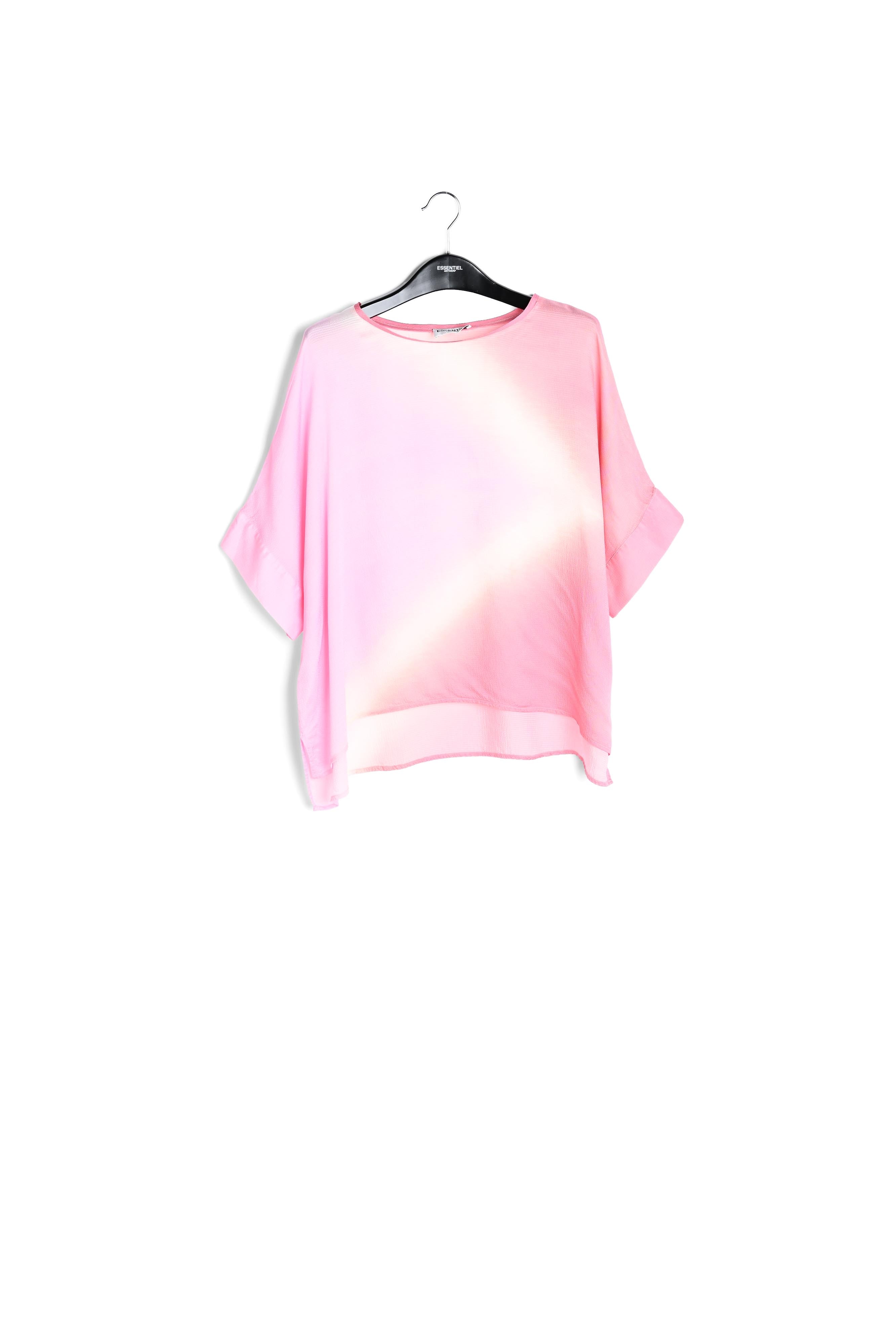 Light pink boxy tie-dye print top RE—SSENTIEL | Essentiel second hand