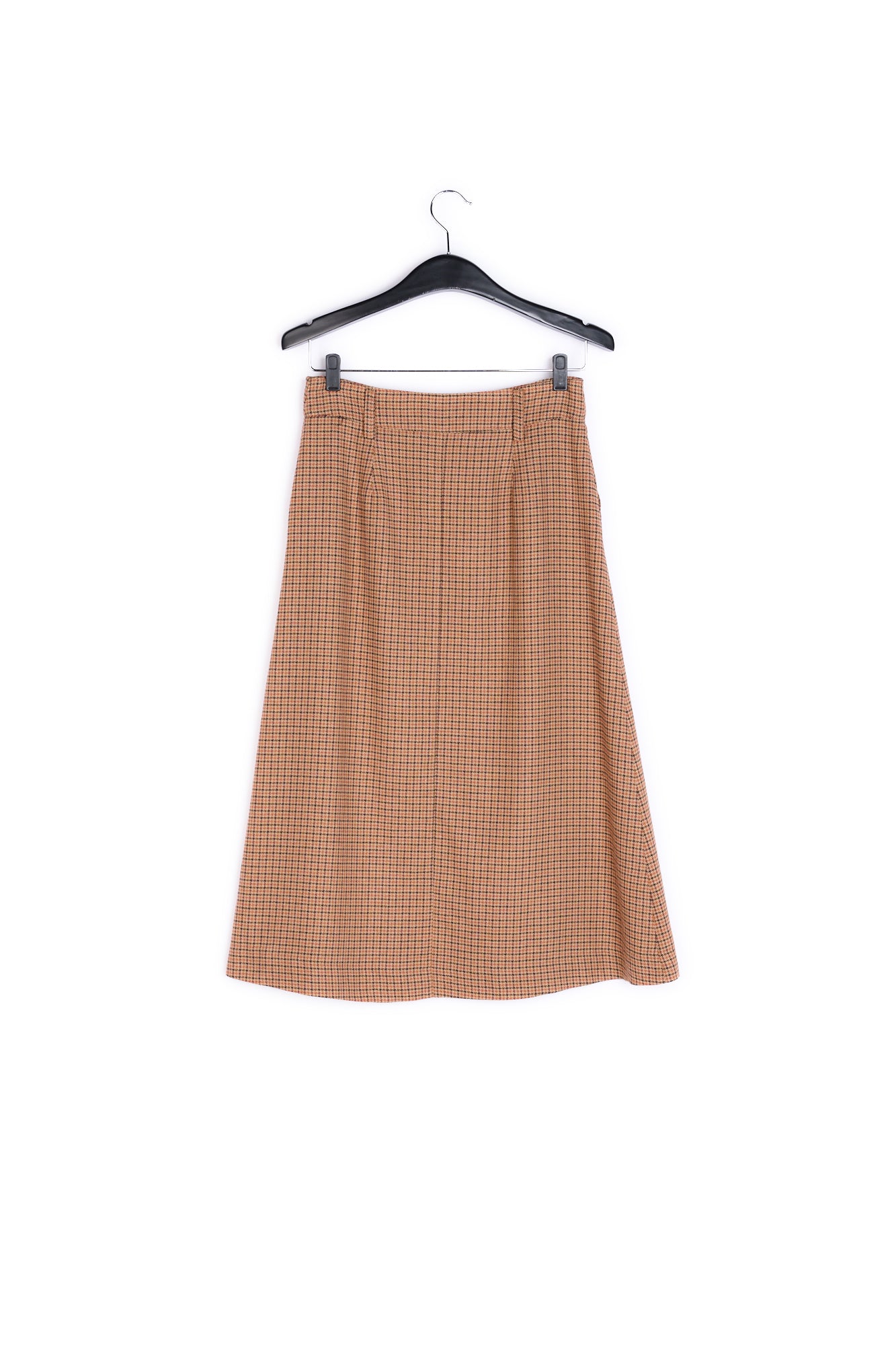Brown check midi-length skirt RE—SSENTIEL | Essentiel second hand