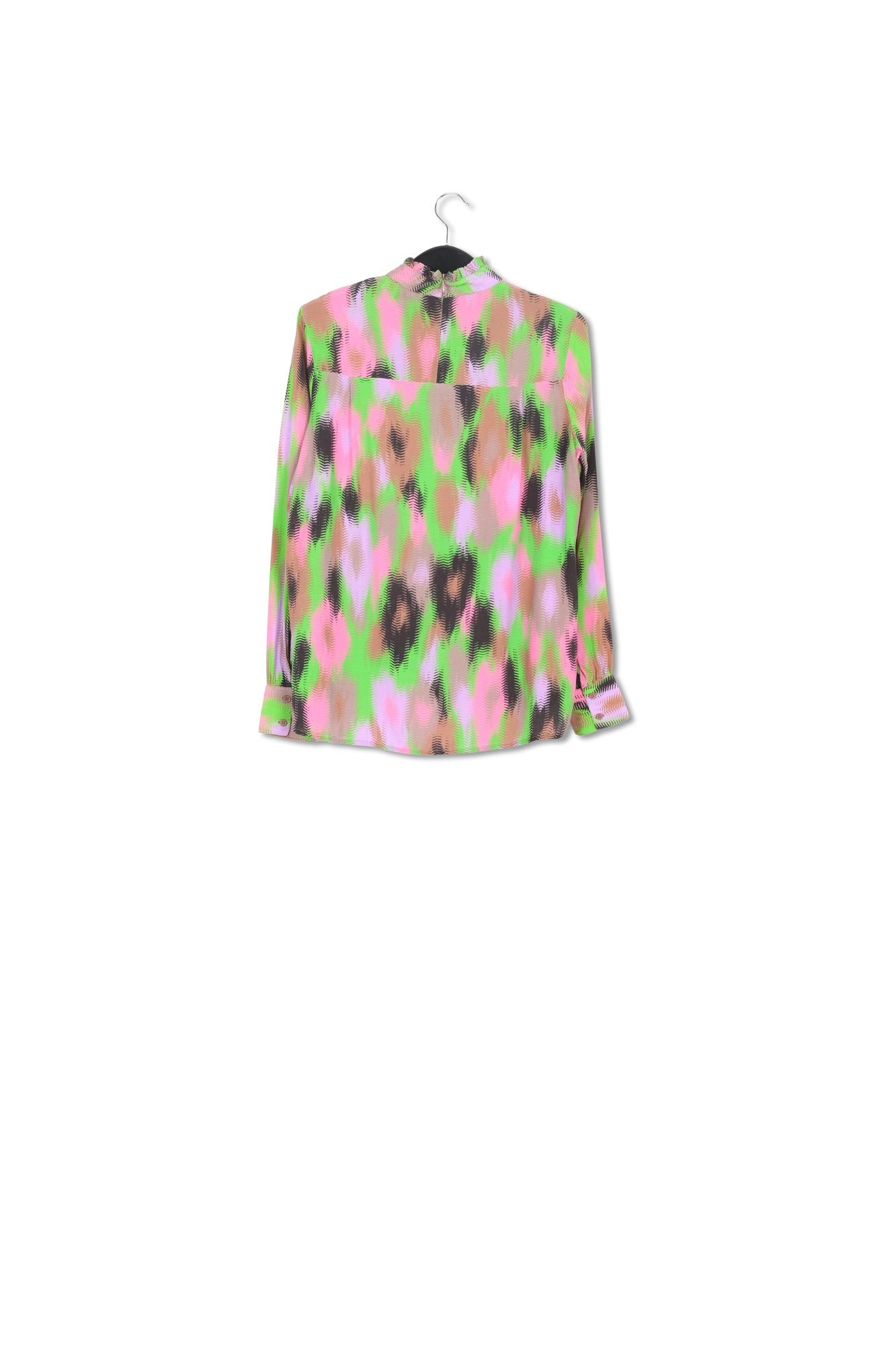 Kleurrijke abstracte top met hoge hals RE—SSENTIEL | Essentiel second hand