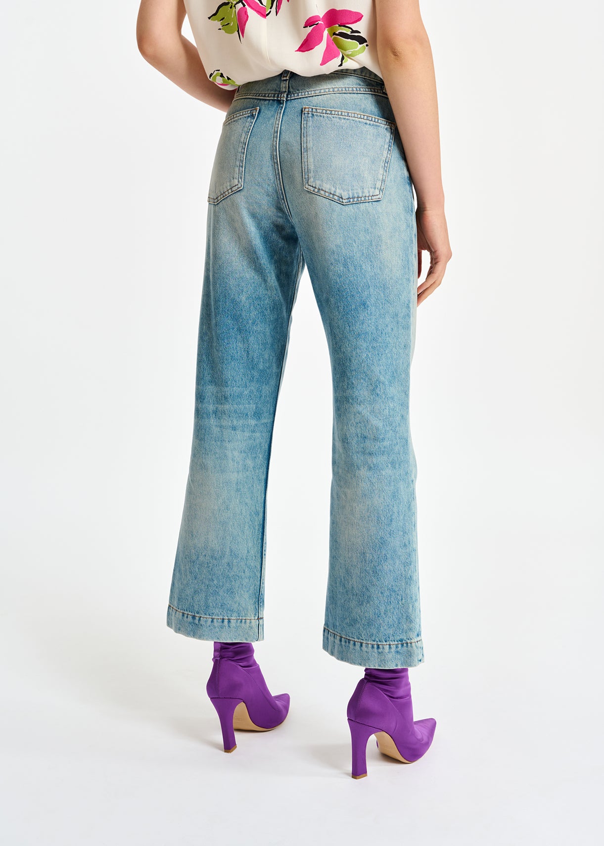 Blauwe jeans met hoge taille RE—SSENTIEL | Essentiel second hand