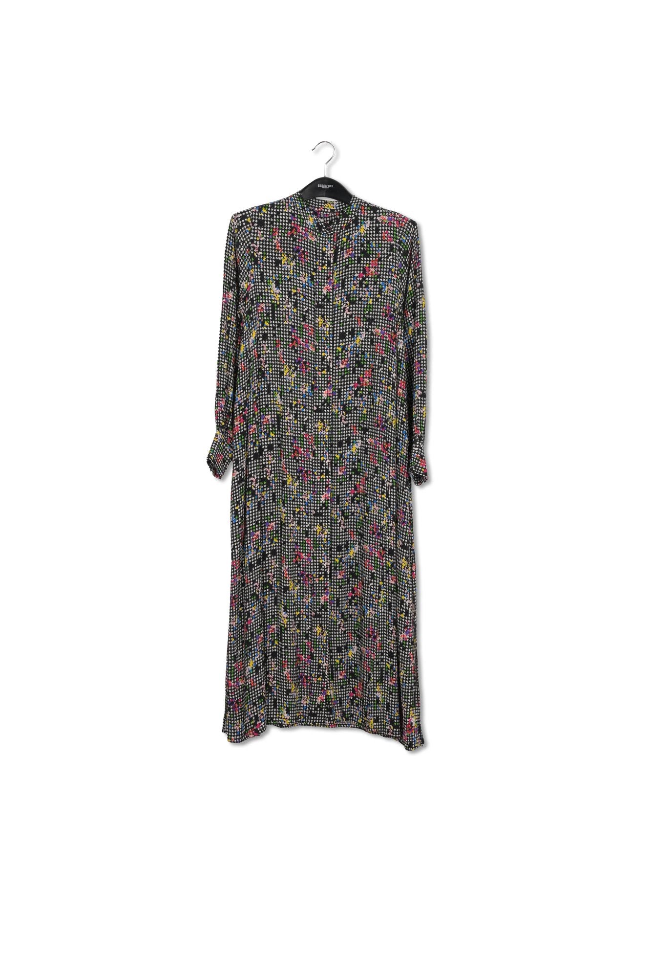 Black and white houndstooth shirt dress RE—SSENTIEL | Essentiel second hand