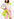Yellow mini skirt with pink taffeta bow Faume - seconde main