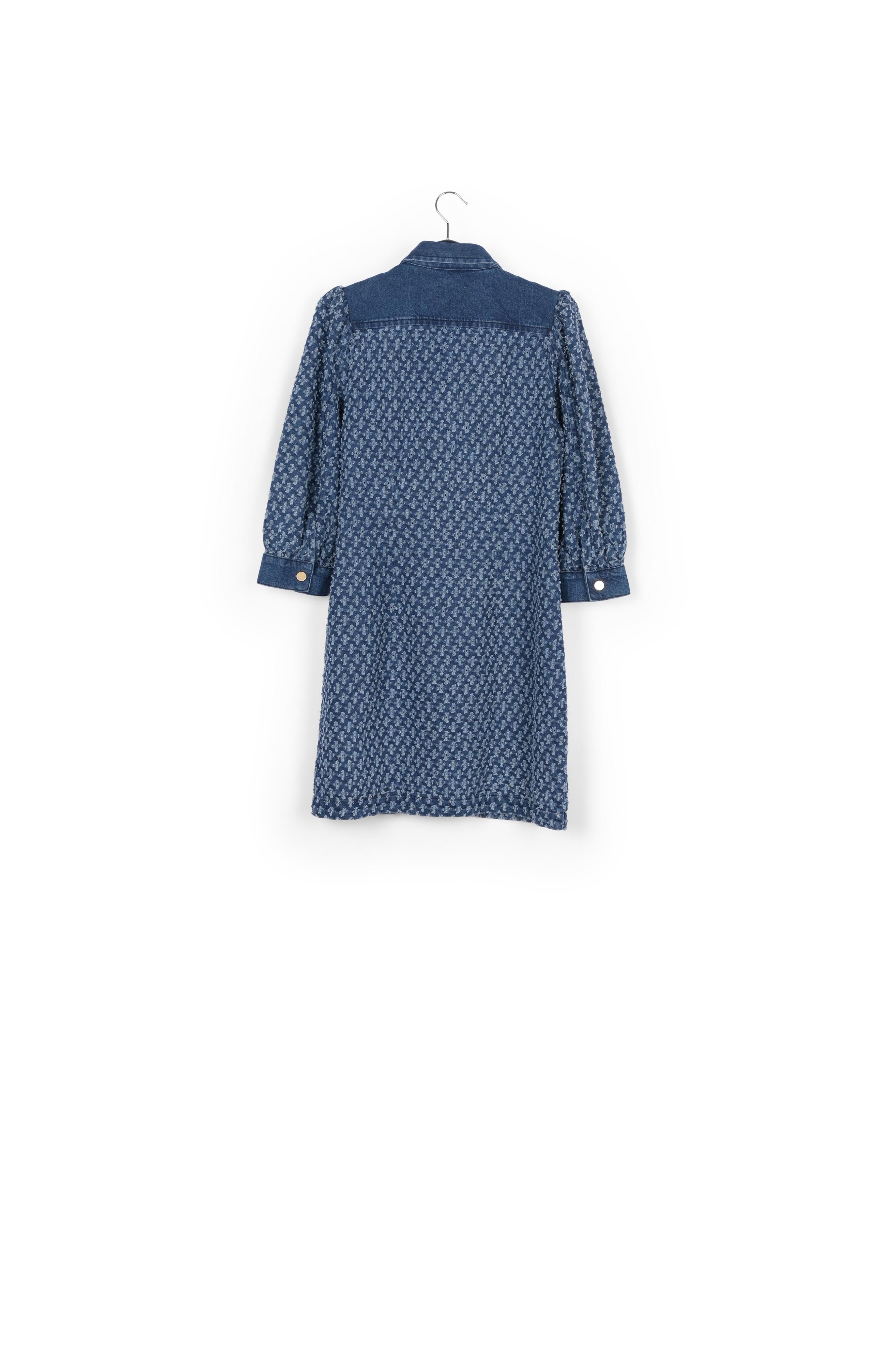 Mini robe en jean bleu foncé perforé RE—SSENTIEL | Essentiel second hand