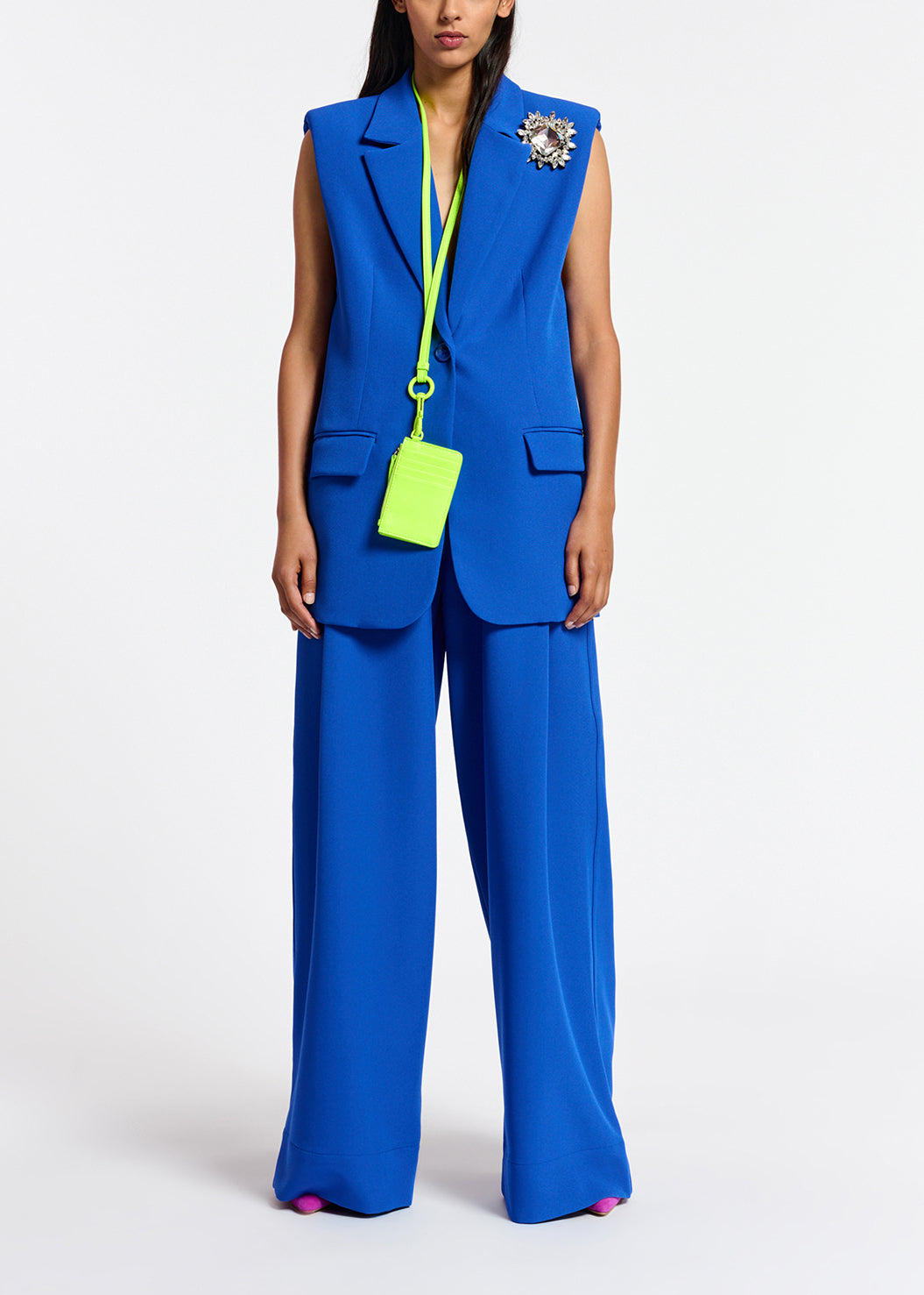 Blue sleeveless blazer RE—SSENTIEL | Essentiel second hand