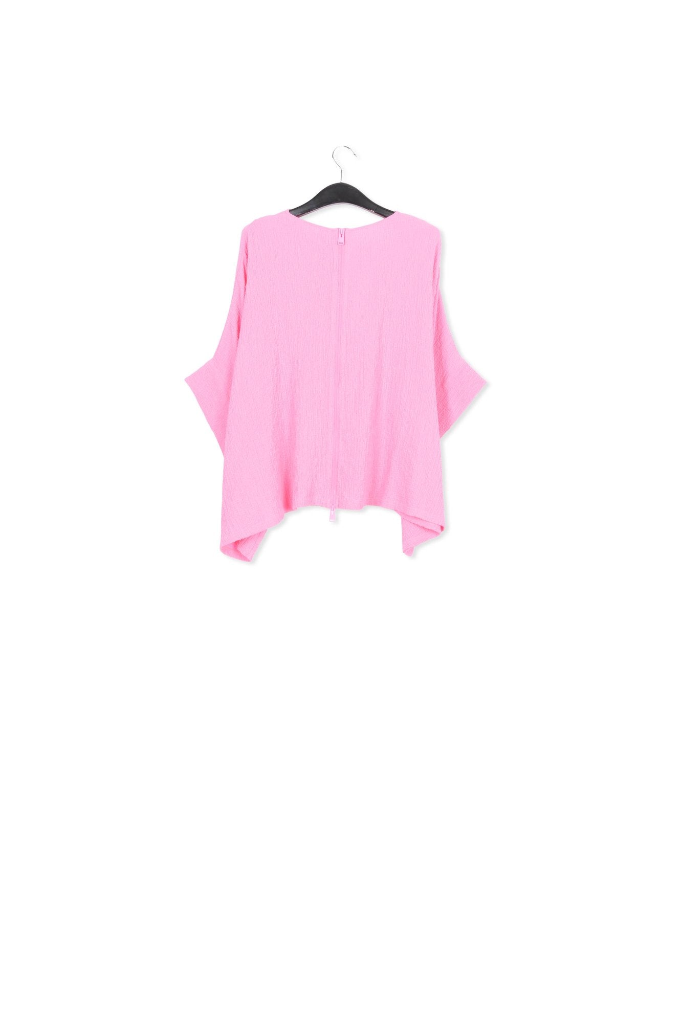 Pink oversized seersucker top RE—SSENTIEL | Essentiel second hand