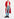 Red belted midi-length knit Faume - seconde main
