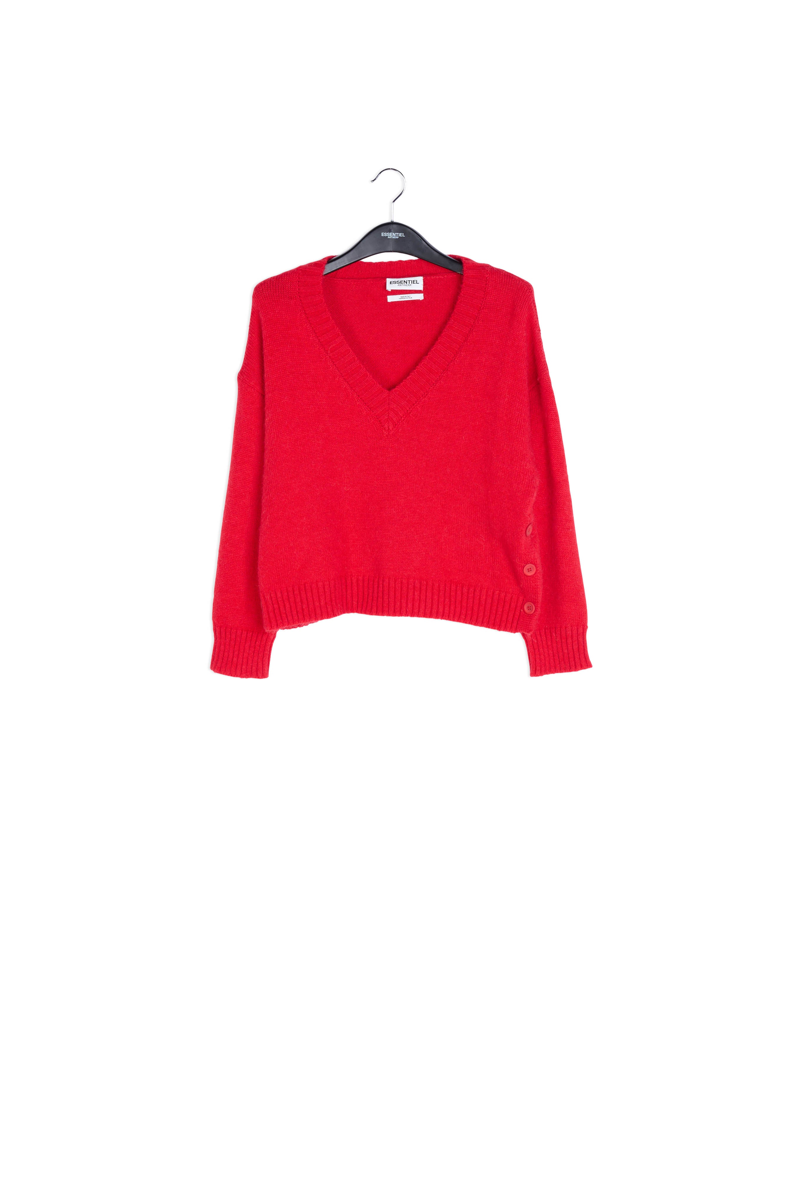 Pull orange en tricot coupe carrée RE—SSENTIEL | Essentiel second hand