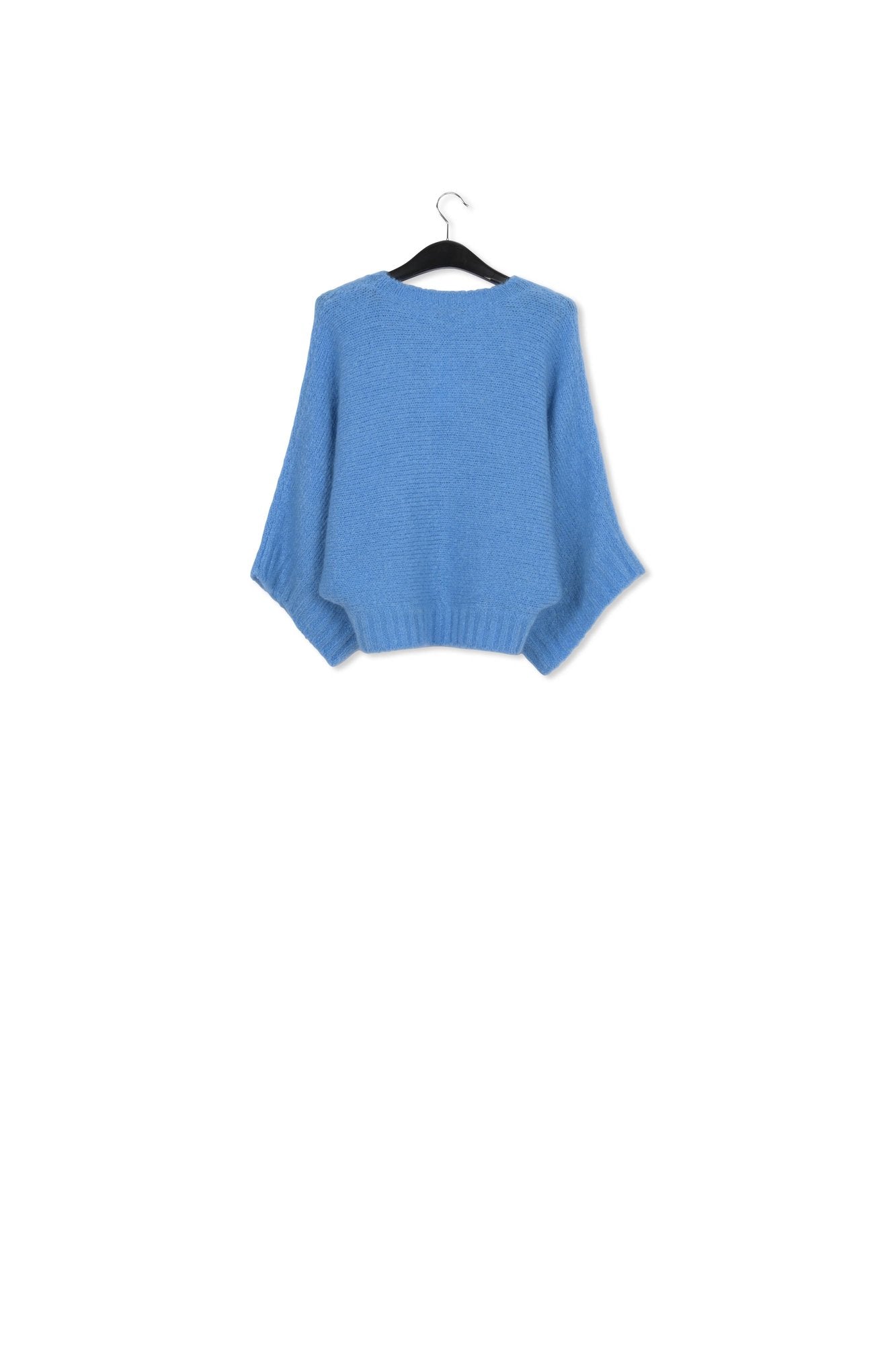 Blue knit sweater with cape effect RE—SSENTIEL | Essentiel second hand