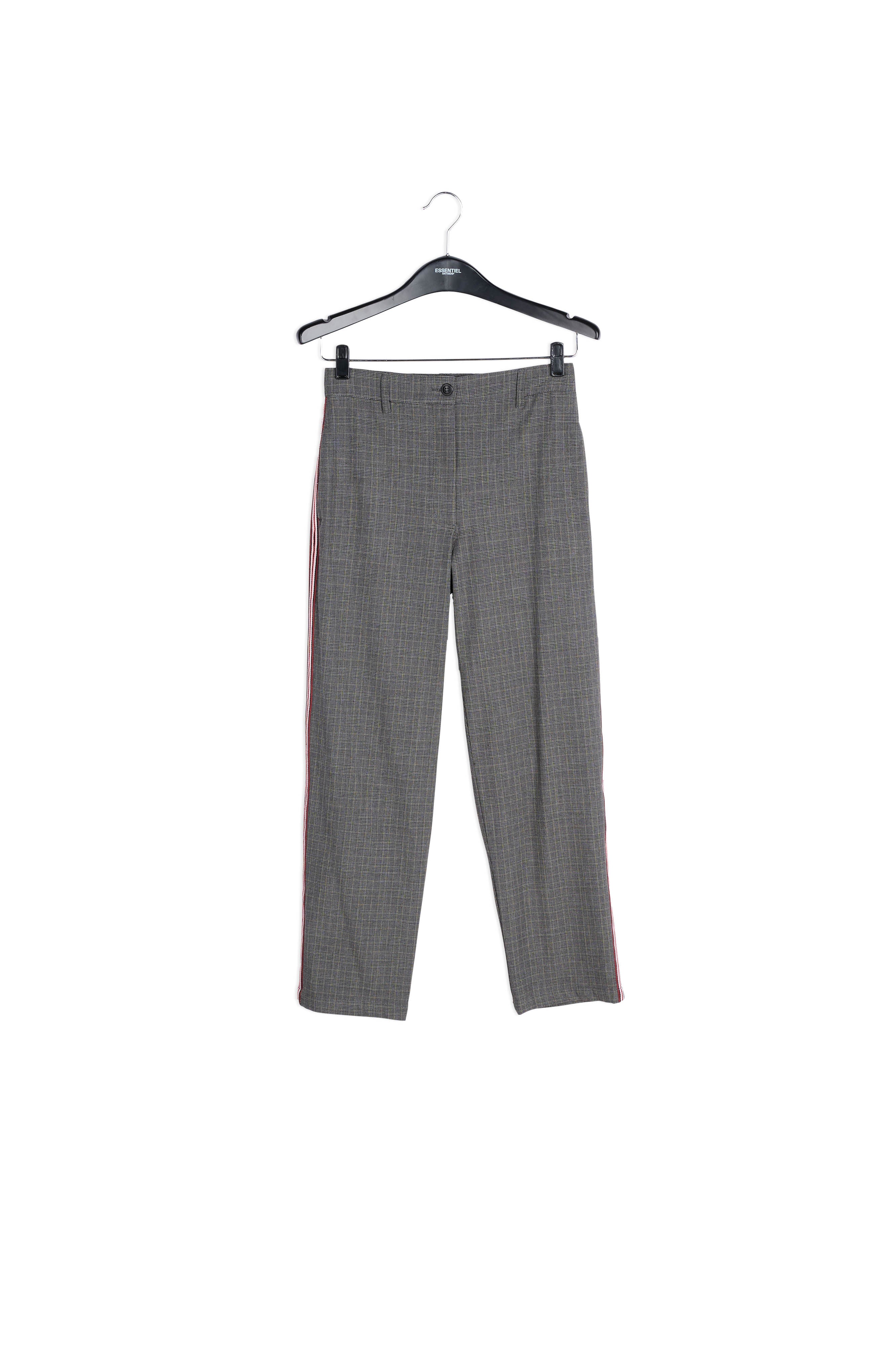 Pantalon gris foncé à carreaux RE—SSENTIEL | Essentiel second hand