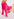 Neon pink mohair-blend turtleneck sweater Faume - seconde main