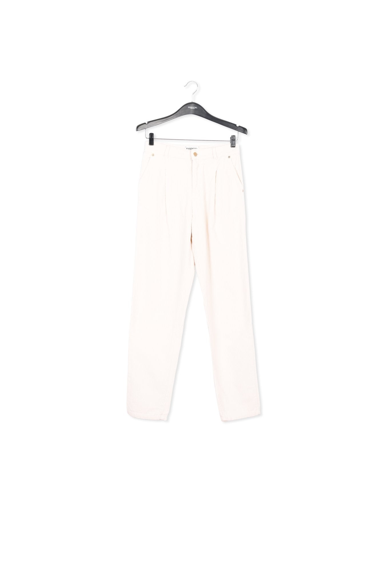 Off-white cotton-corduroy pants RE—SSENTIEL | Essentiel second hand