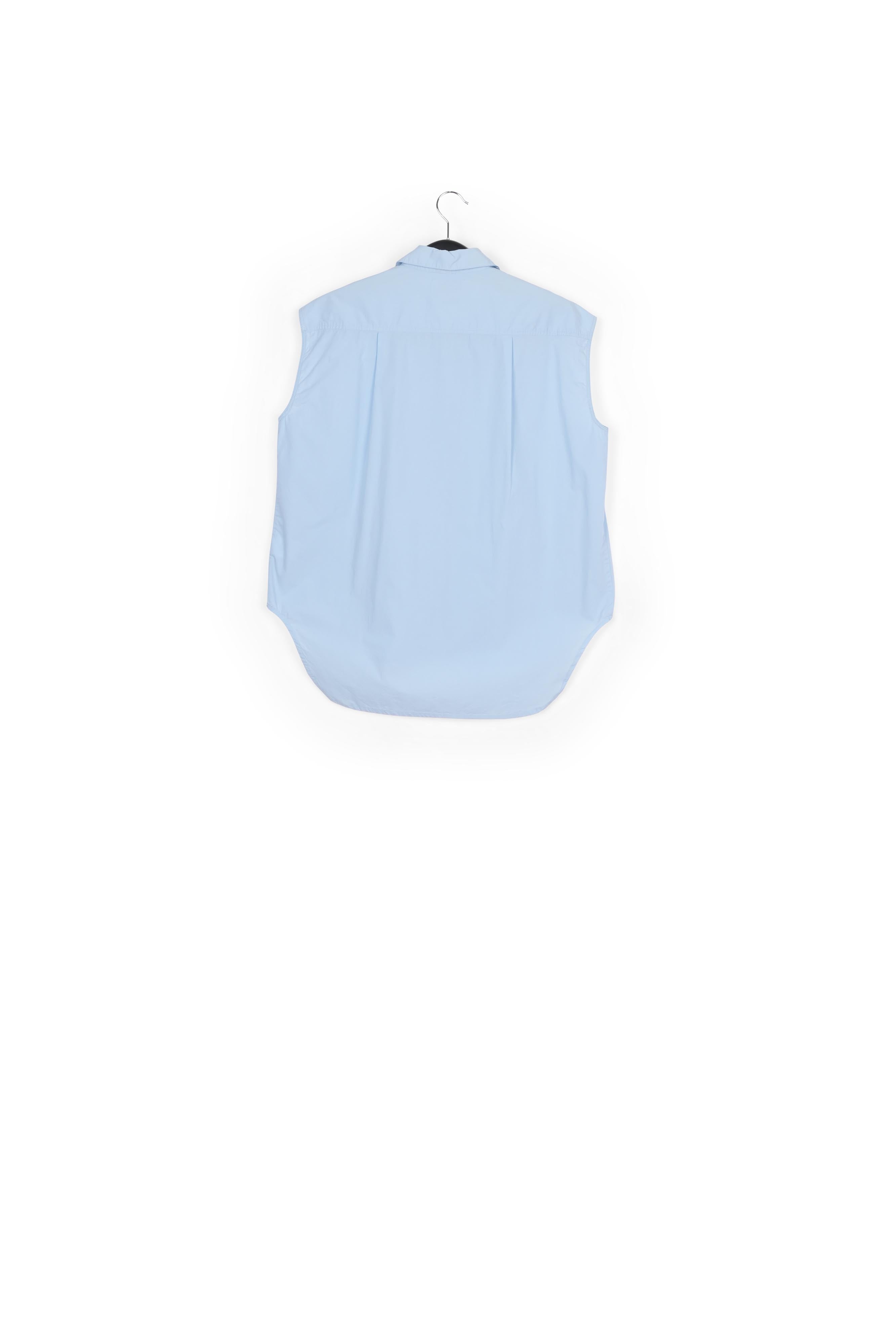 Chemise sans manches en coton bleu clair RE—SSENTIEL | Essentiel second hand