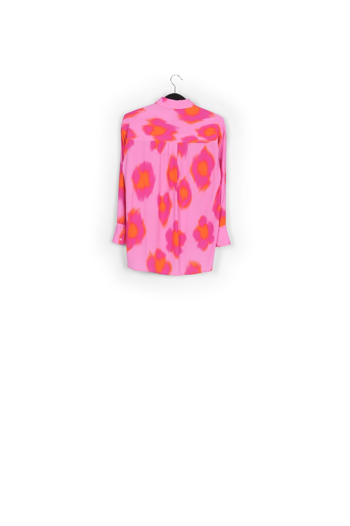 Pink oversized shirt with leopard print RE—SSENTIEL | Essentiel second hand