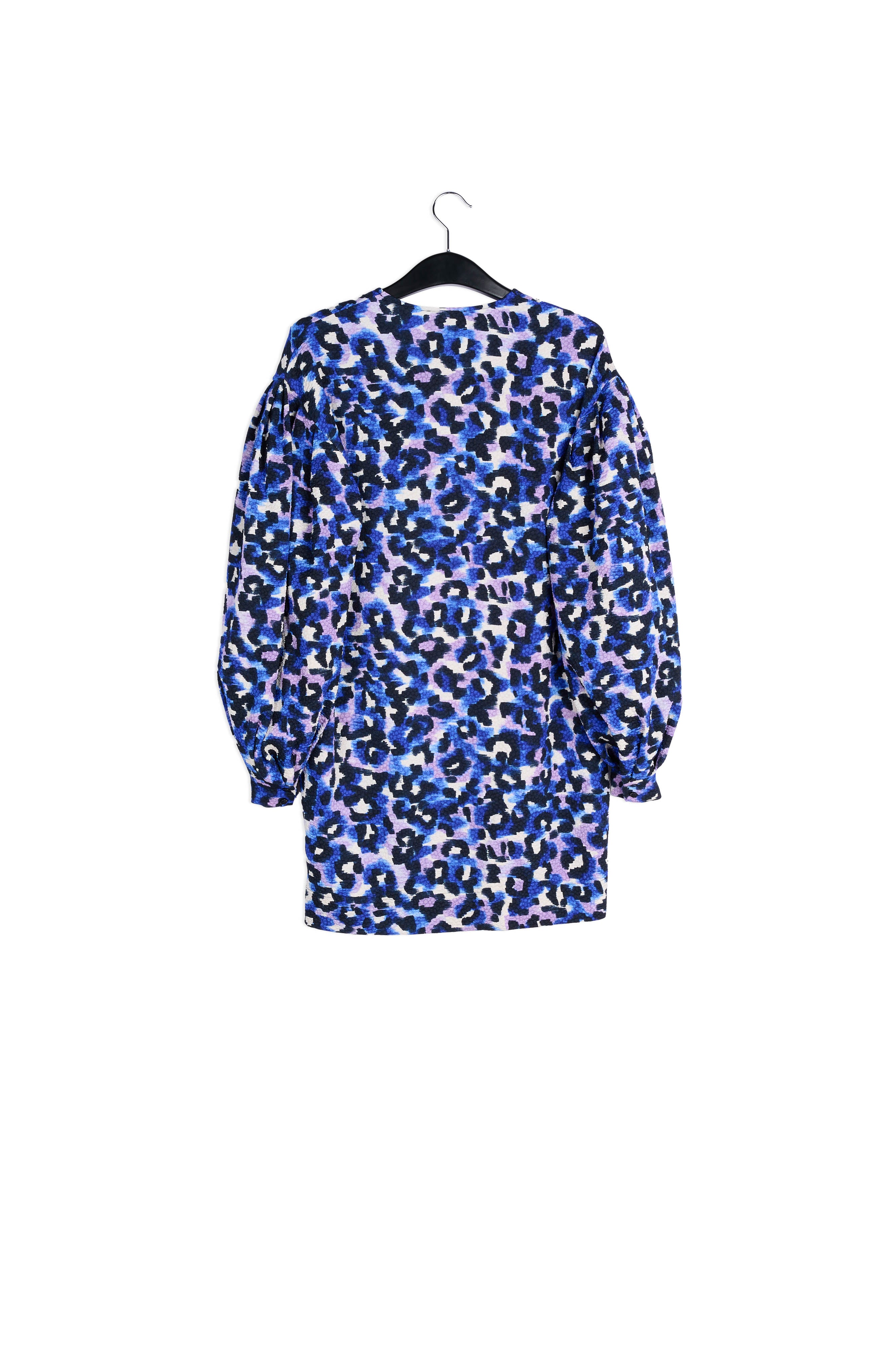 Blue and lilac leopard print mini dress RE—SSENTIEL | Essentiel second hand
