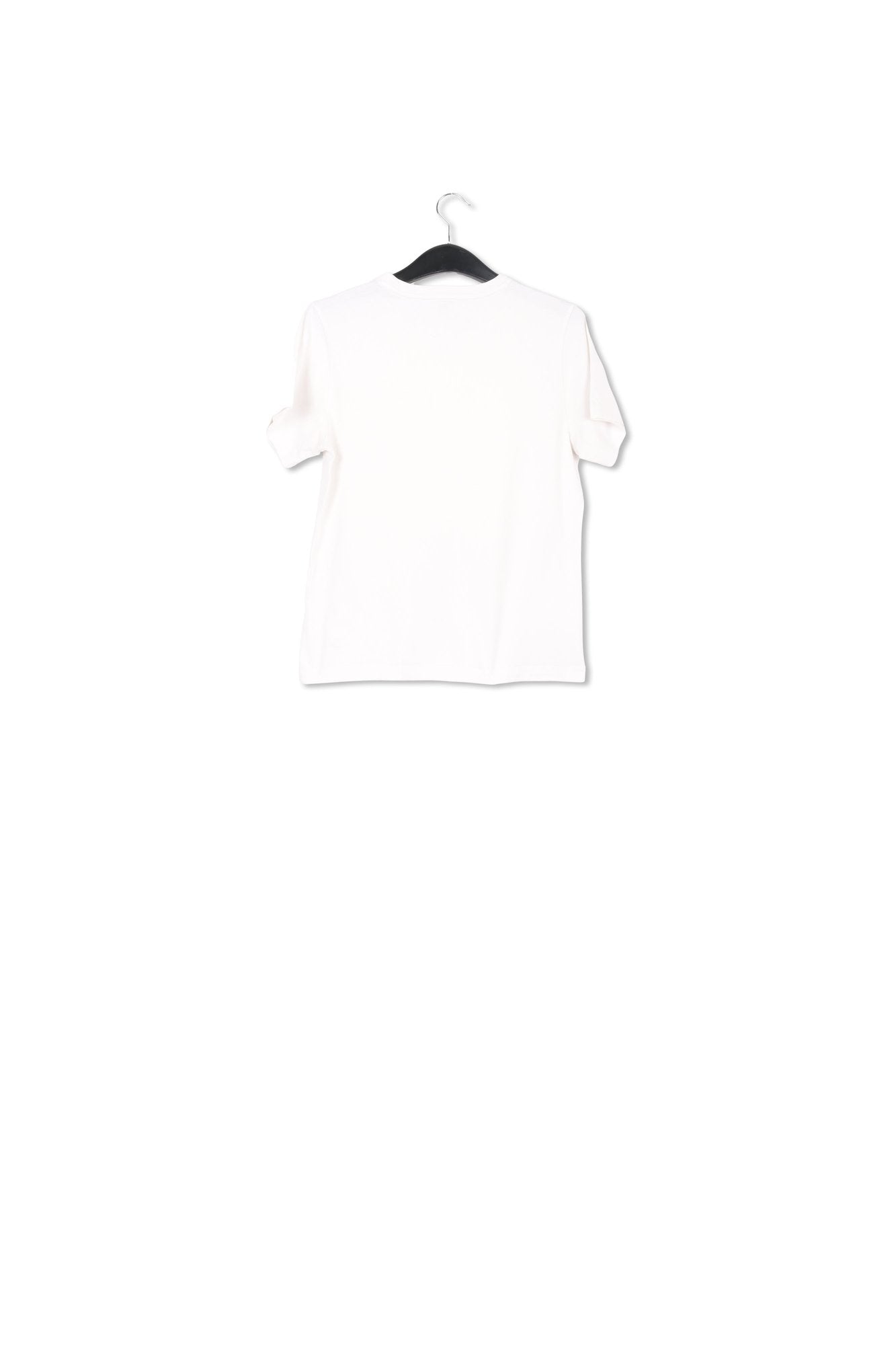 White cotton-jersey 'The Intrigue' T-shirt - collaboration with KMSKA RE—SSENTIEL | Essentiel second hand