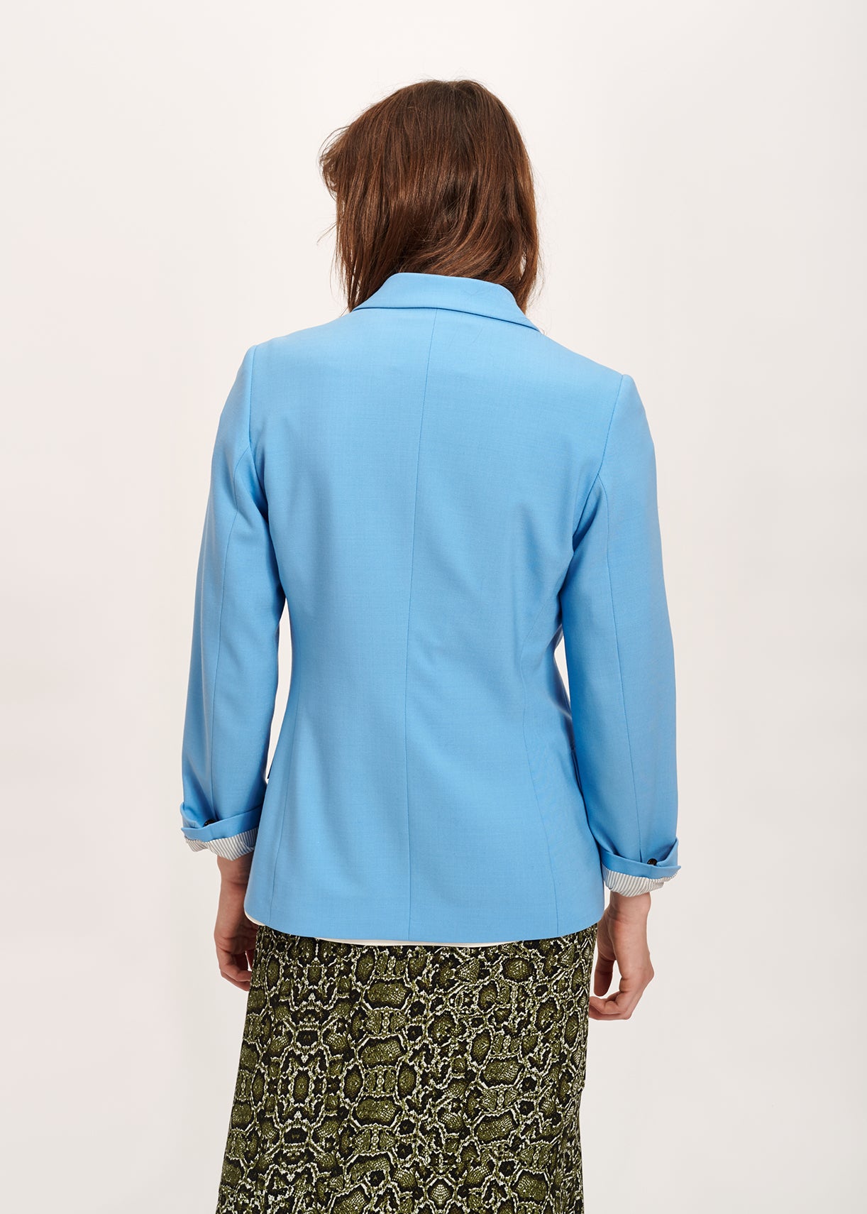 Veste blazer croisé bleu clair RE—SSENTIEL | Essentiel second hand