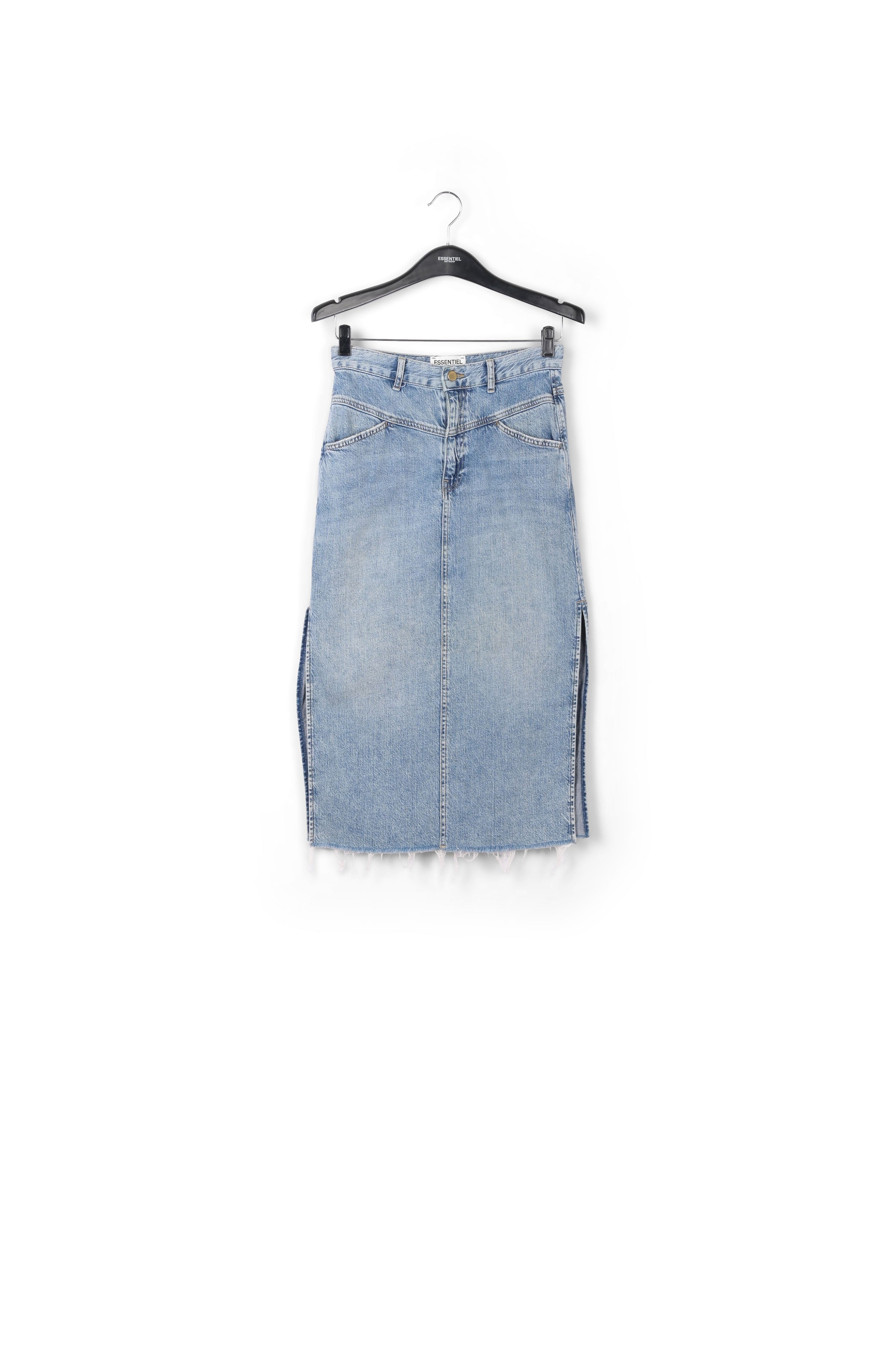 Dark blue denim pencil skirt RE—SSENTIEL | Essentiel second hand