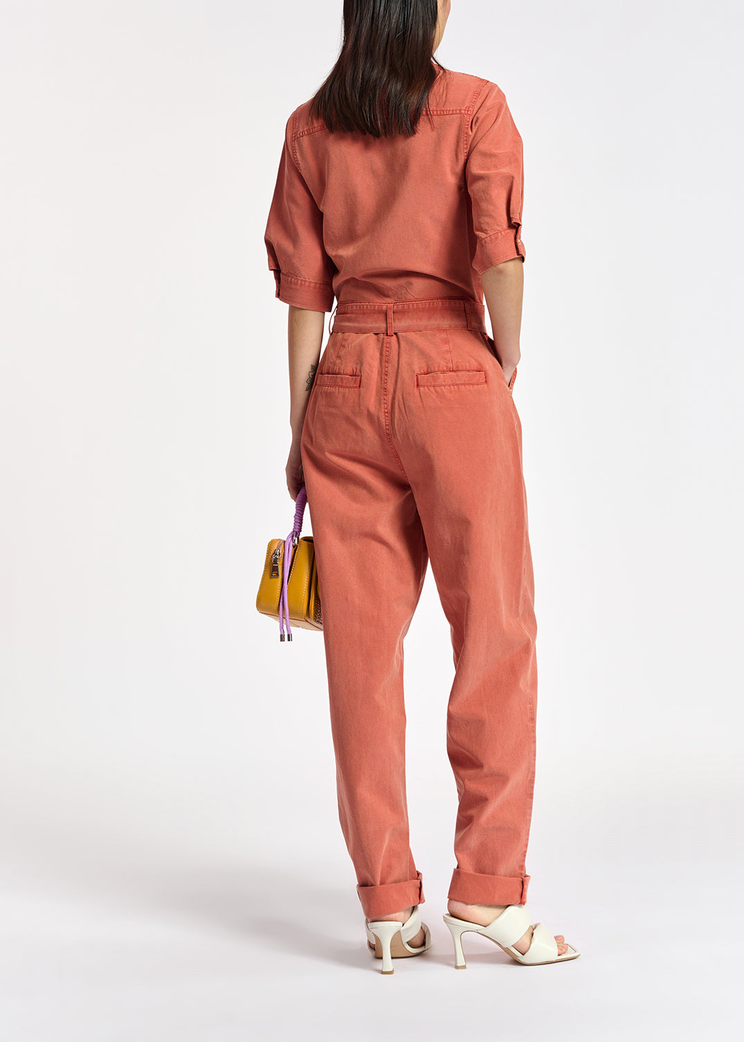 Combinaison en coton mélangé orange foncé RE—SSENTIEL | Essentiel second hand