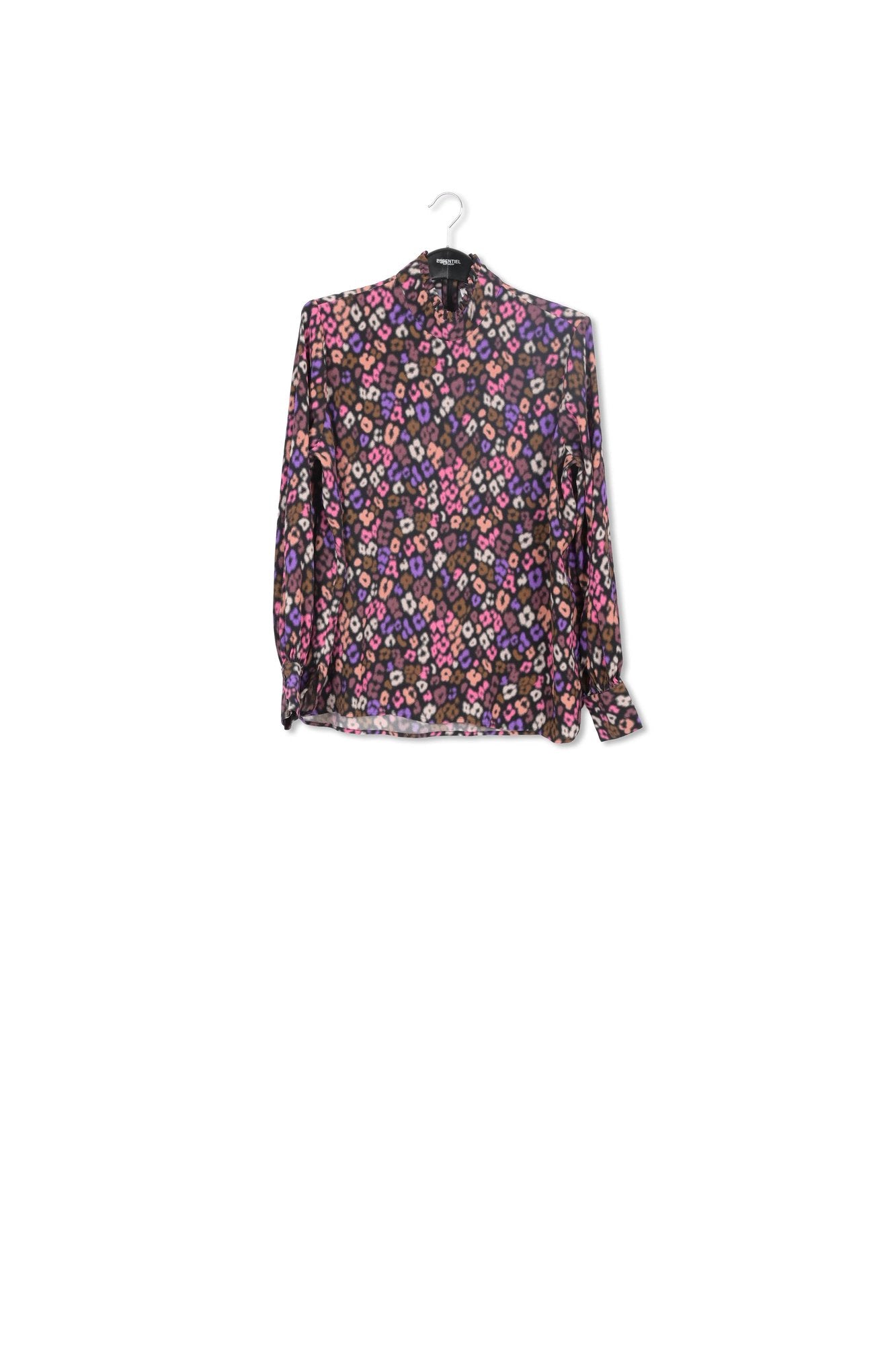 Multicolor high-neck top with leopard print RE—SSENTIEL | Essentiel second hand