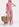 Neon pink fitted ribbed-knit top Faume - seconde main