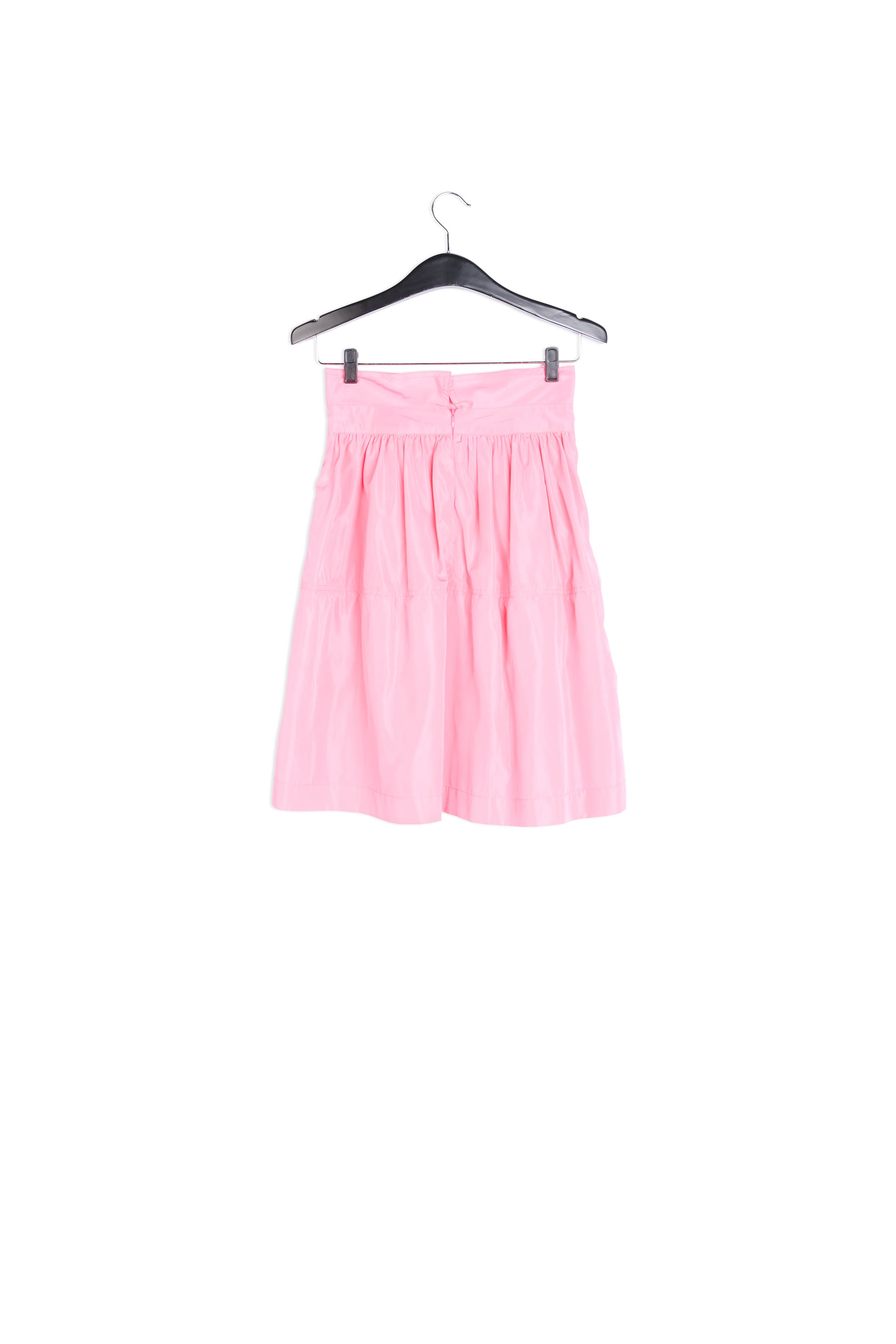 Neon pink gathered mini skirt RE—SSENTIEL | Essentiel second hand