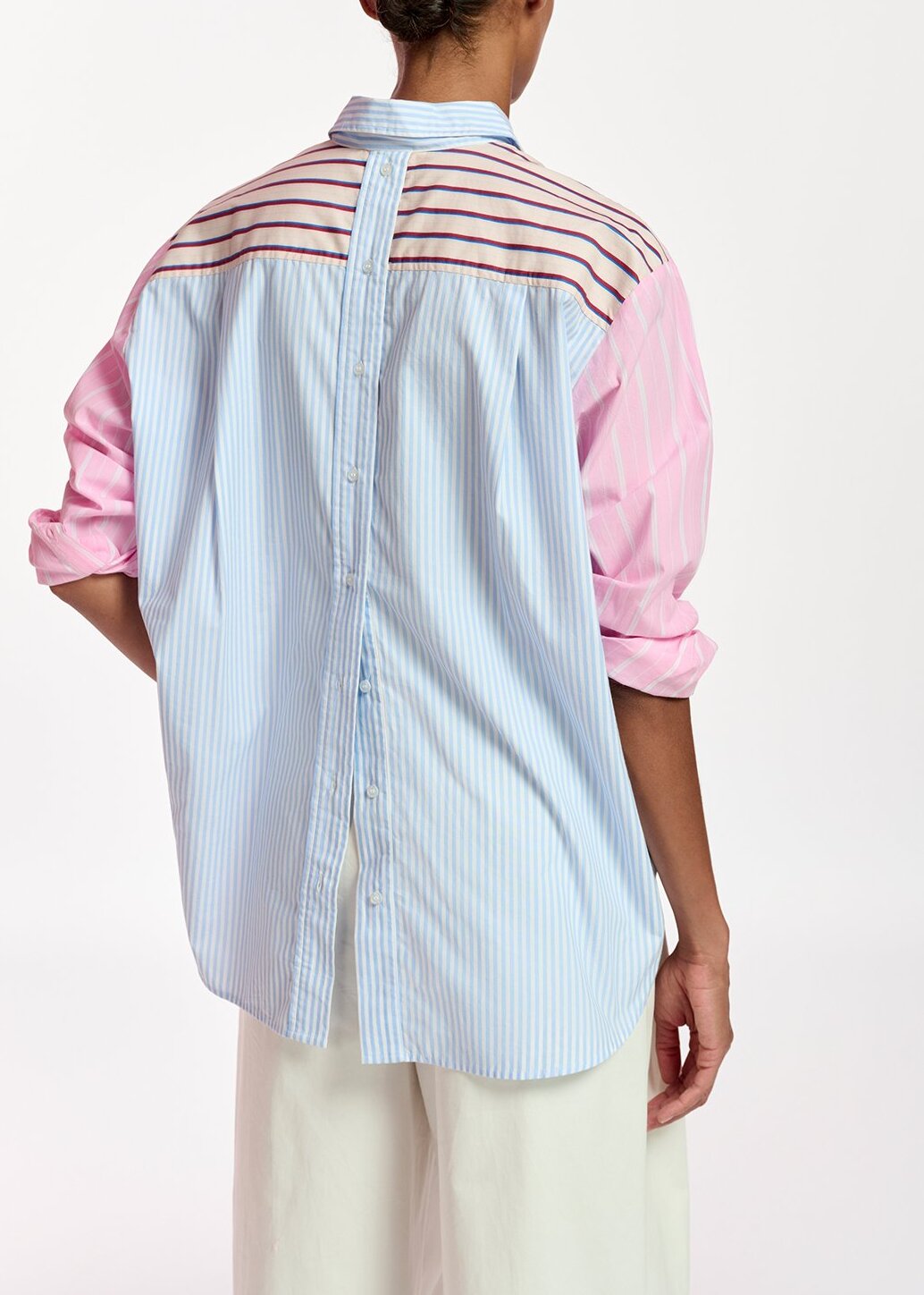 Multicolor striped cotton shirt RE—SSENTIEL | Essentiel second hand