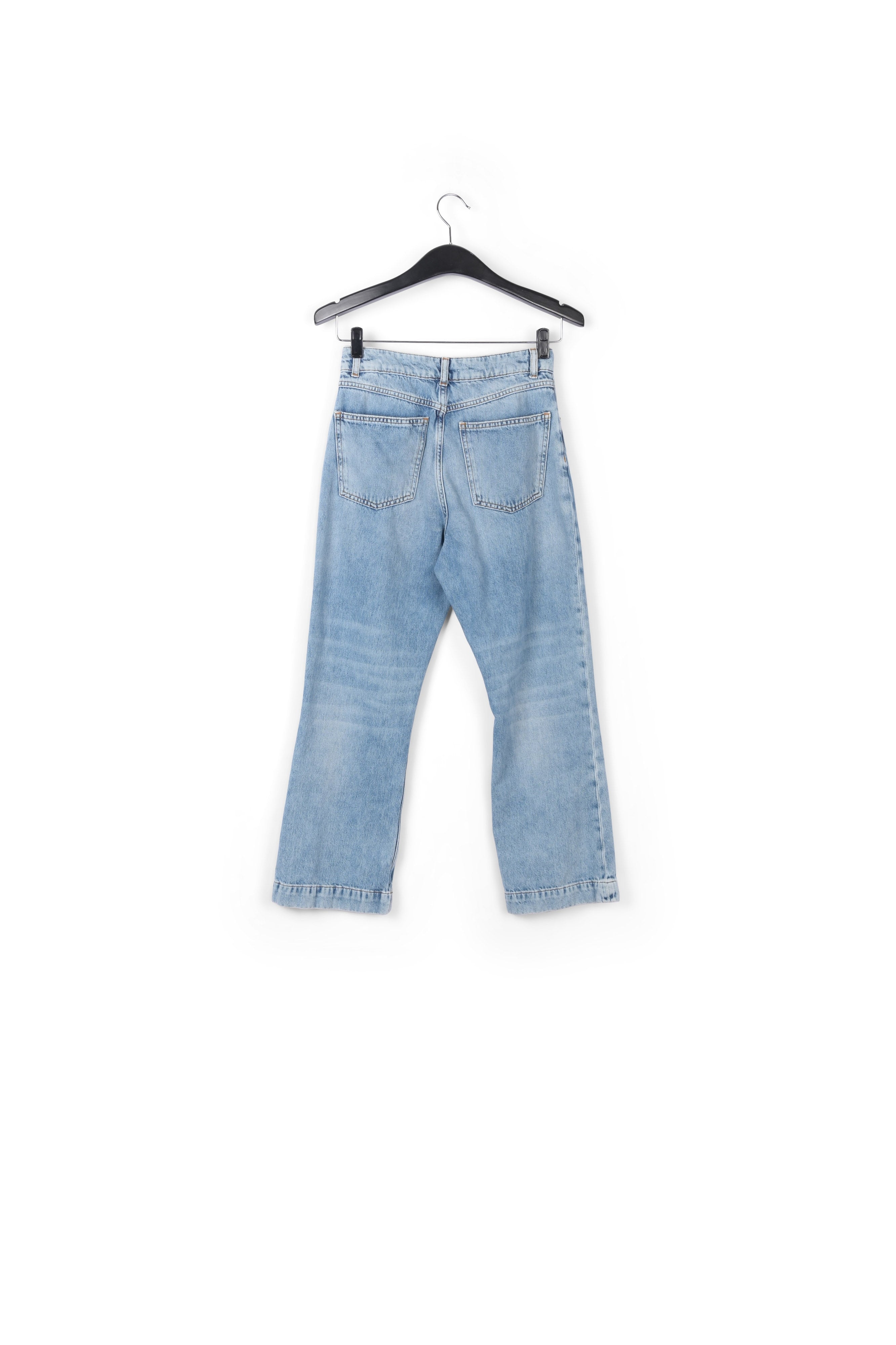 Cropped high-rise blue jeans RE—SSENTIEL | Essentiel second hand