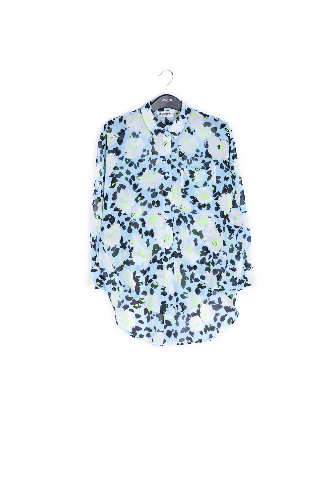 Light blue floral-print shirt RE—SSENTIEL | Essentiel second hand